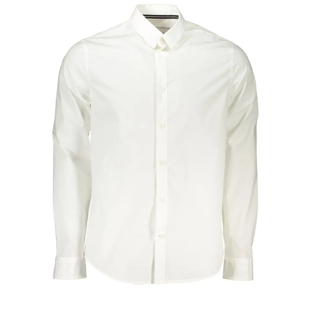 Calvin Klein Elegant Slim Fit Long Sleeved White Men's Shirt