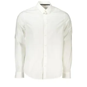 Calvin Klein Elegant Slim Fit Long Sleeved White Men's Shirt