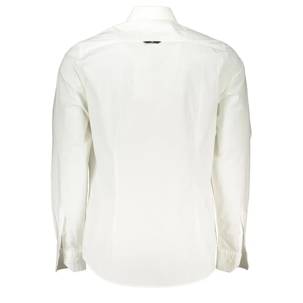 Calvin Klein Elegant Slim Fit Long Sleeved White Men's Shirt