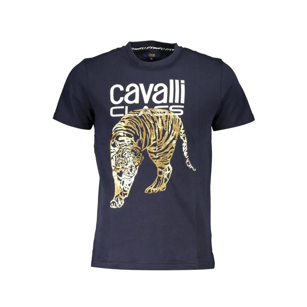 Cavalli Class Blue Cotton Men's T-Shirt
