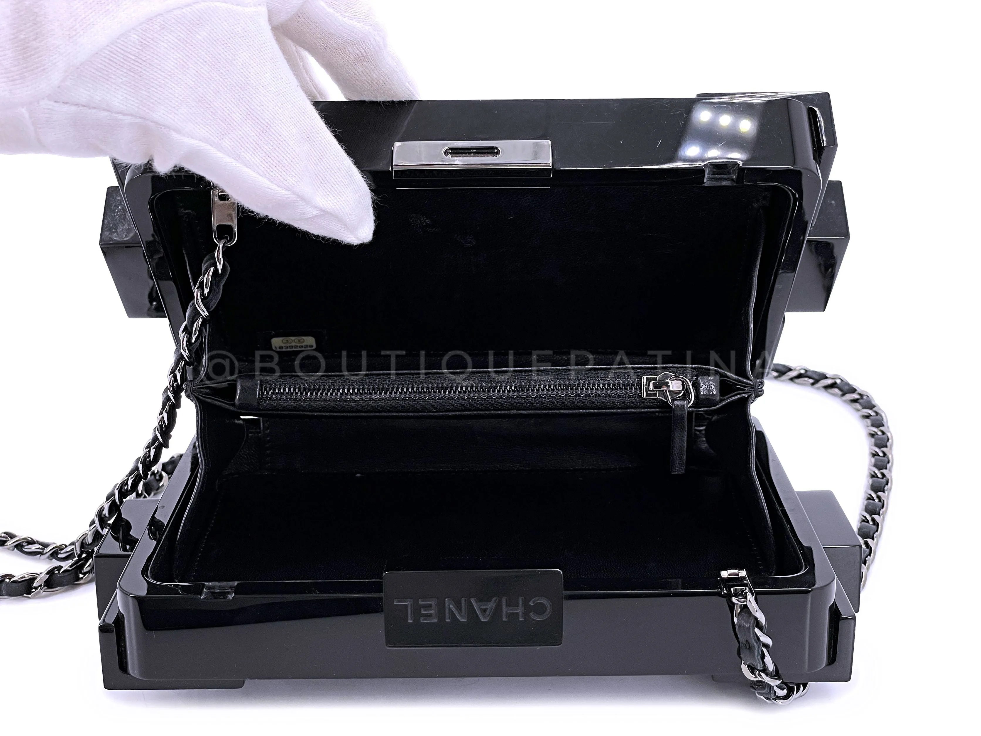 Chanel 2013 Strass Crystal Filled Lego Brick Clutch Bag RHW WLZ
