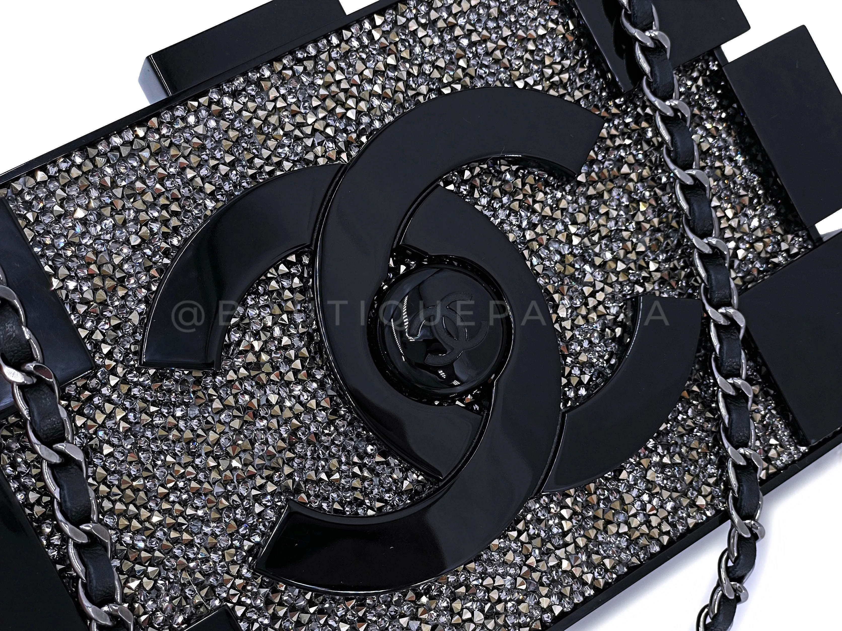 Chanel 2013 Strass Crystal Filled Lego Brick Clutch Bag RHW WLZ