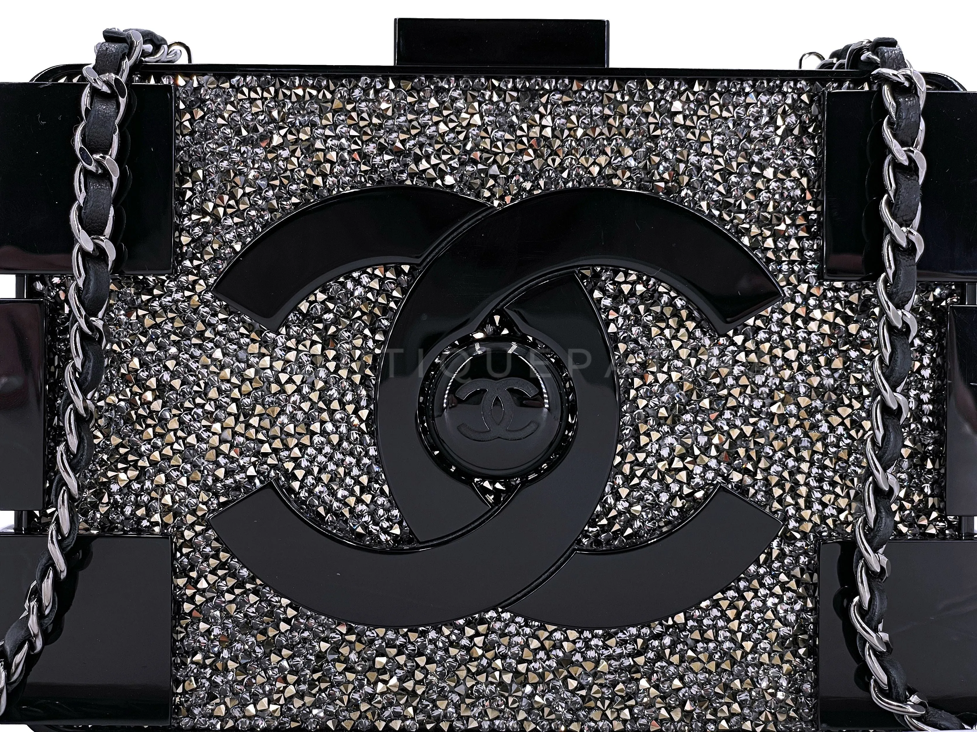 Chanel 2013 Strass Crystal Filled Lego Brick Clutch Bag RHW WLZ