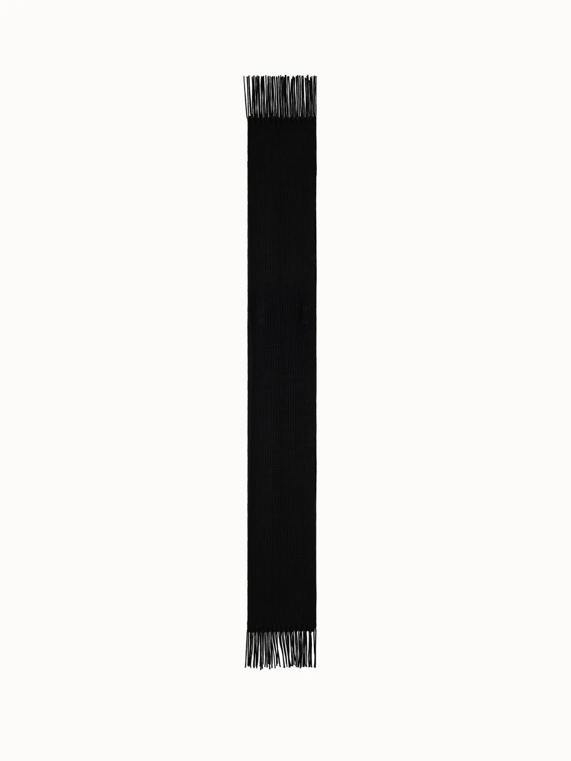 Chunky Long Rib Scarf with Fringes