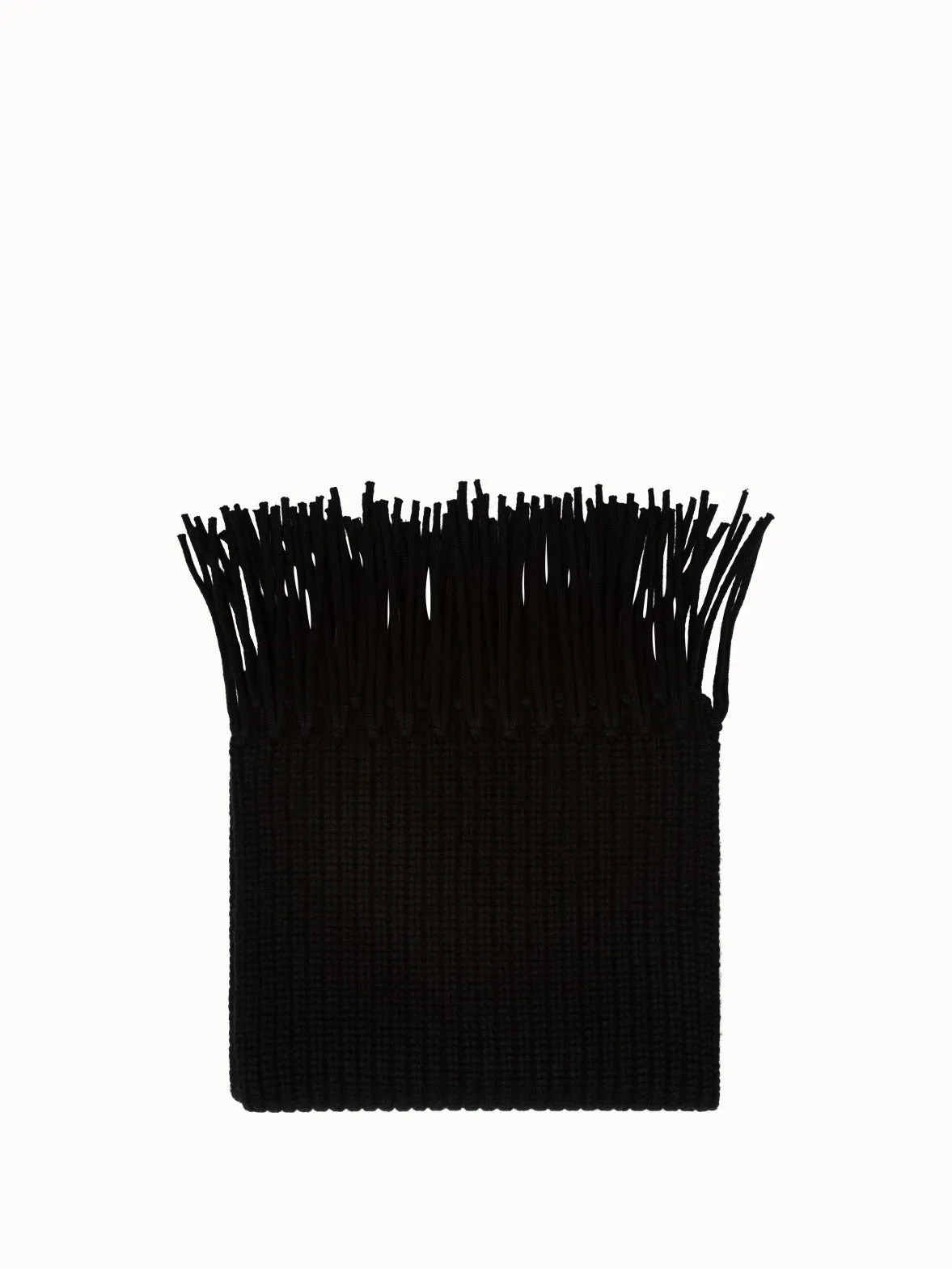Chunky Long Rib Scarf with Fringes