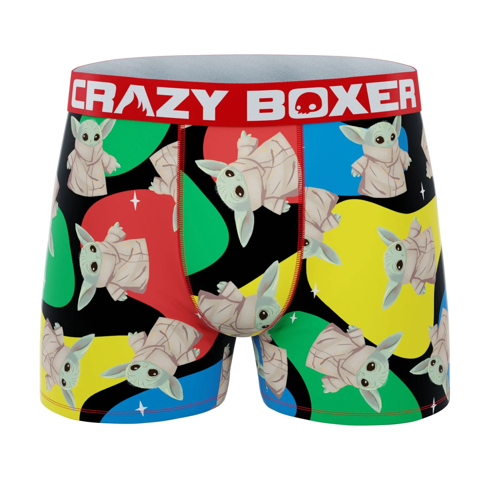CRAZYBOXER Mandalorian Colored Yoda Men's Boxer Briefs (Creative Packaging)