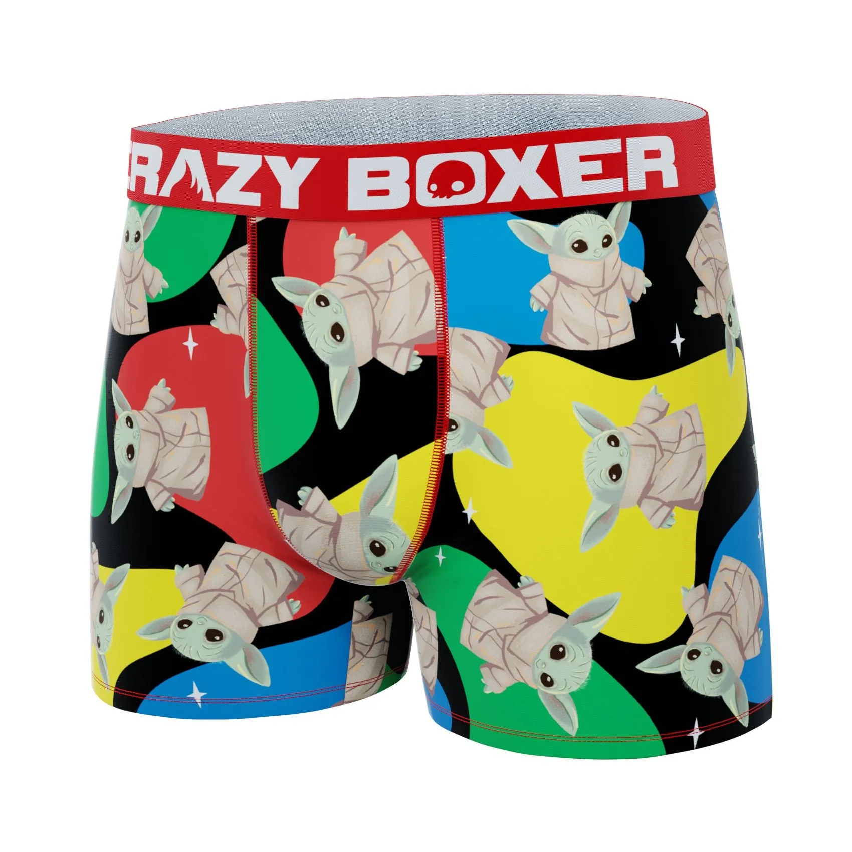 CRAZYBOXER Mandalorian Colored Yoda Men's Boxer Briefs (Creative Packaging)