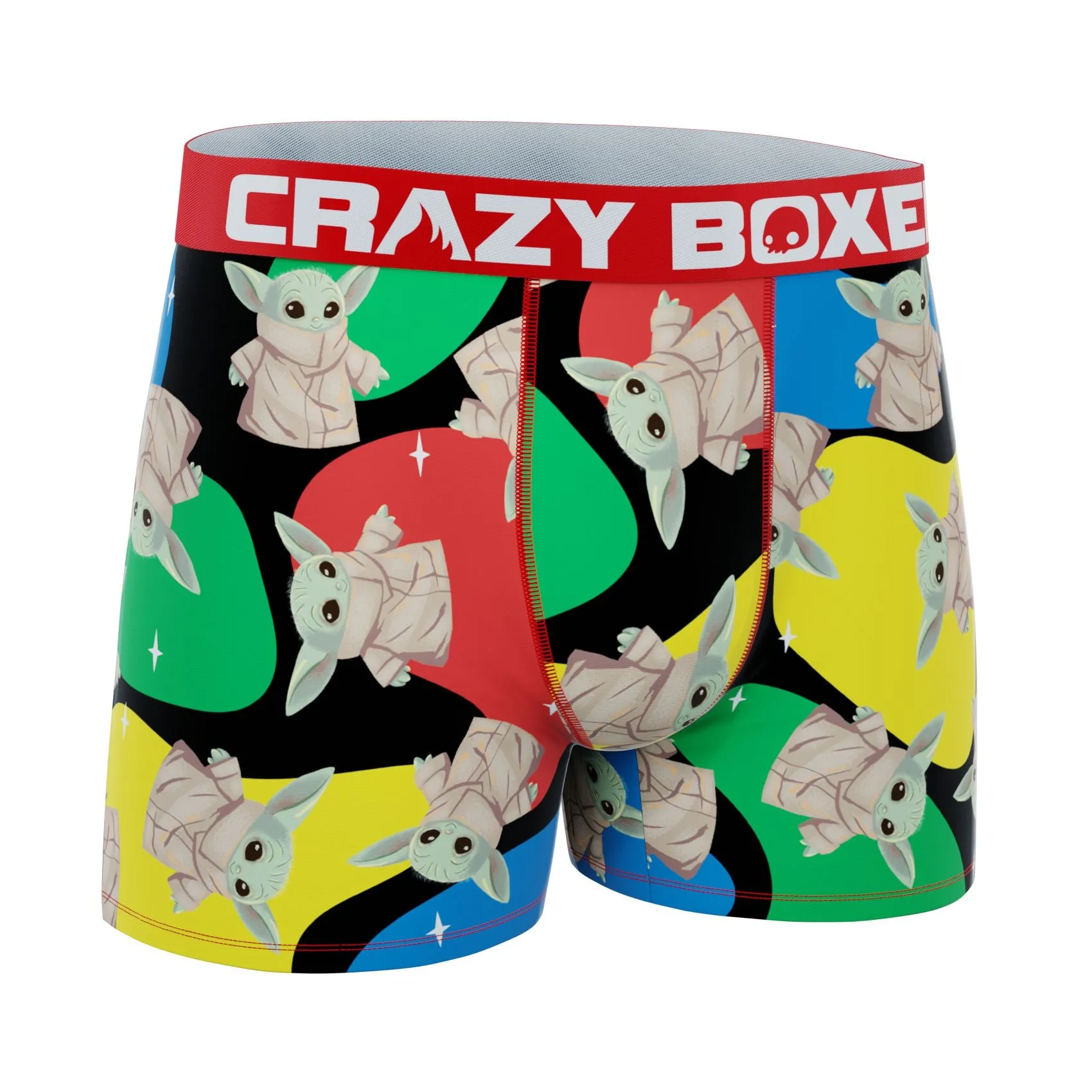 CRAZYBOXER Mandalorian Colored Yoda Men's Boxer Briefs (Creative Packaging)