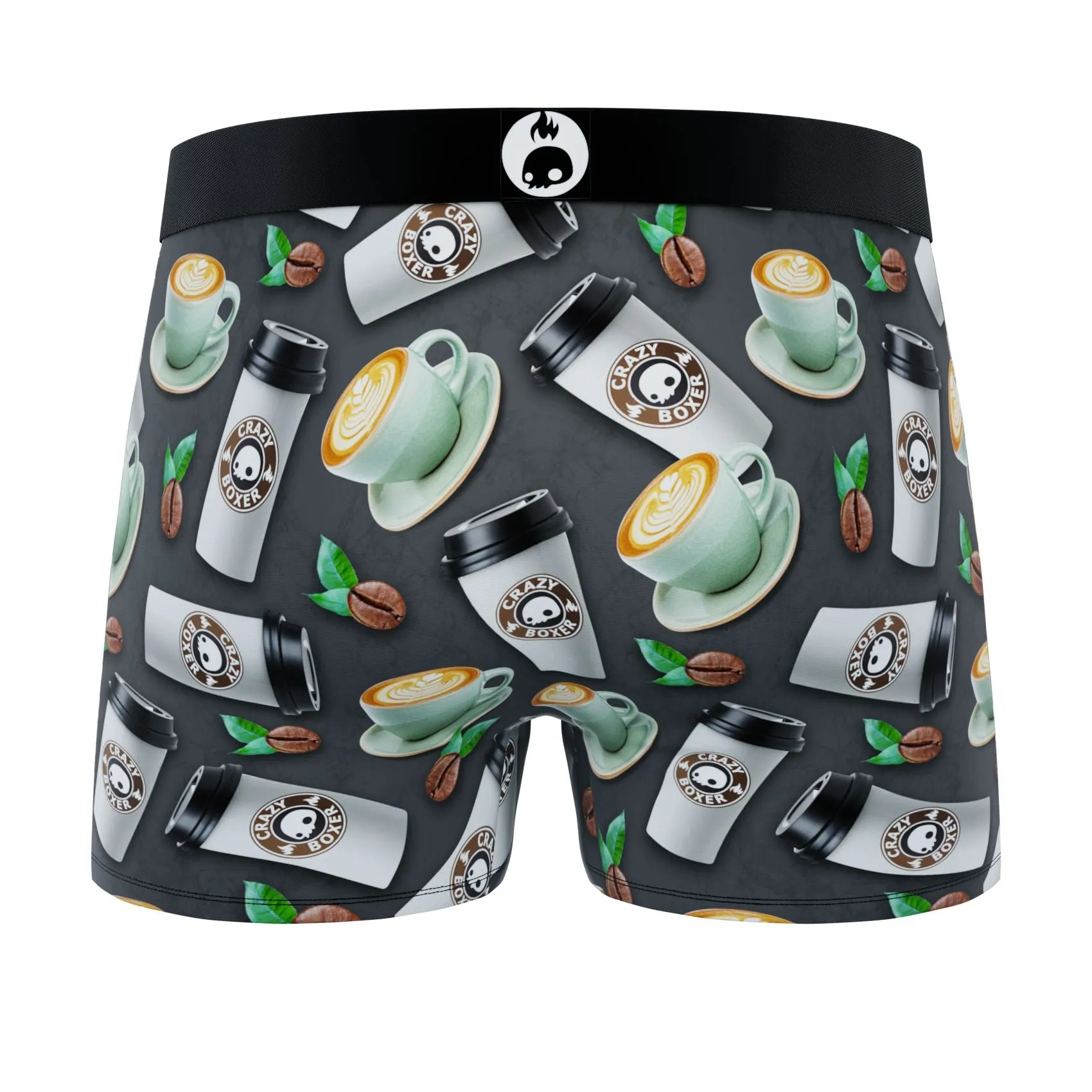 CRAZYBOXER Premium Coffee Men's Boxer Briefs (Creative Packaging)