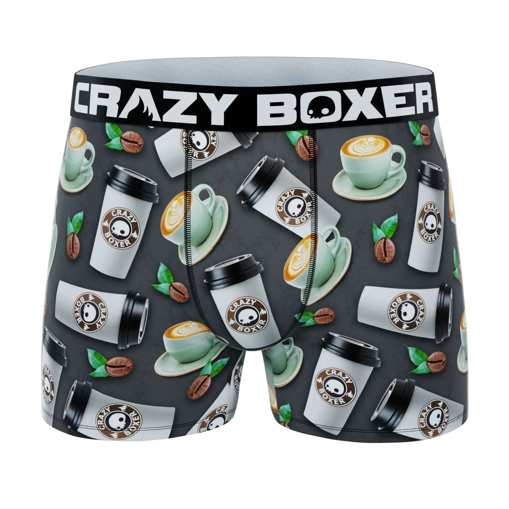 CRAZYBOXER Premium Coffee Men's Boxer Briefs (Creative Packaging)