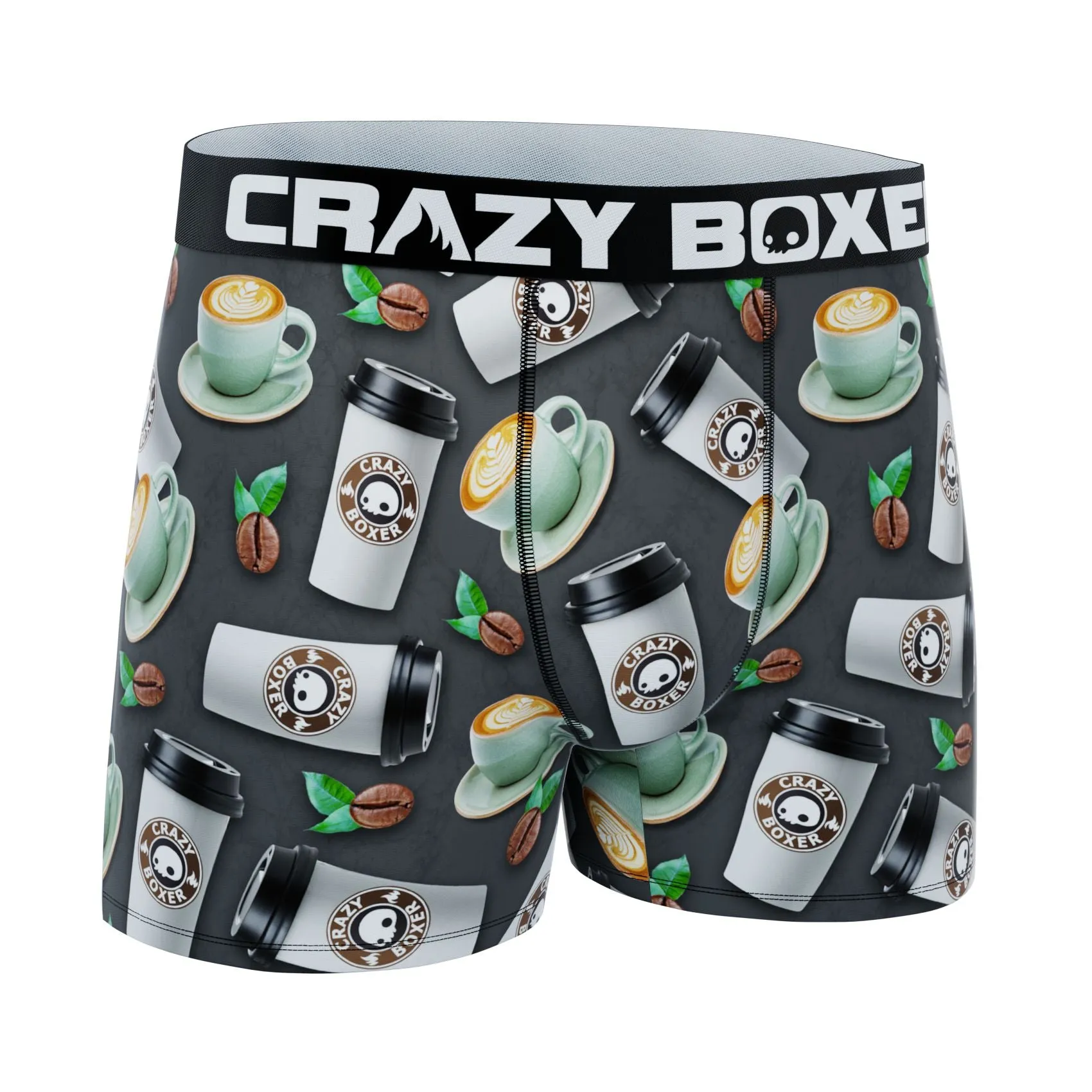 CRAZYBOXER Premium Coffee Men's Boxer Briefs (Creative Packaging)