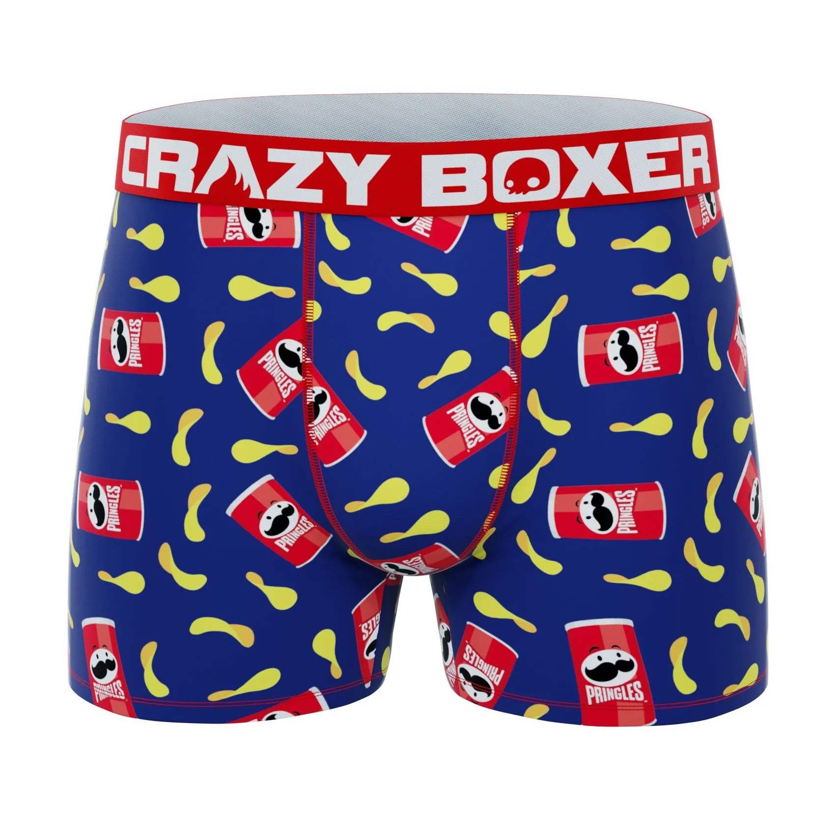 CRAZYBOXER Pringles Chips and Logo Men's Boxer Briefs (2 Pack)