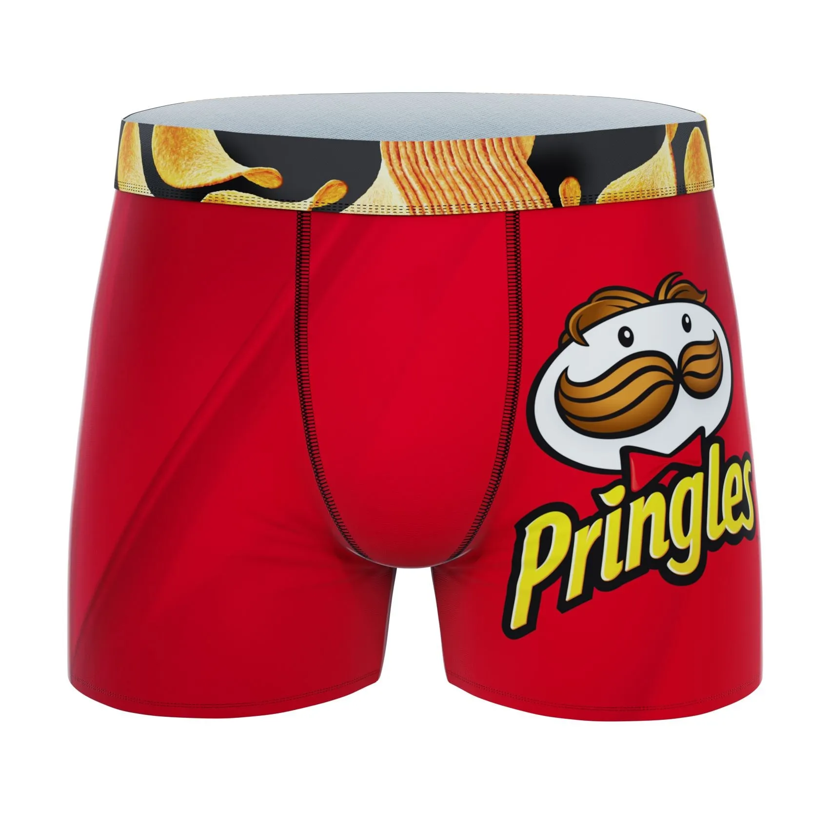 CRAZYBOXER  PRINGLES Logo and Tube Men's Boxer Briefs (3 pack)