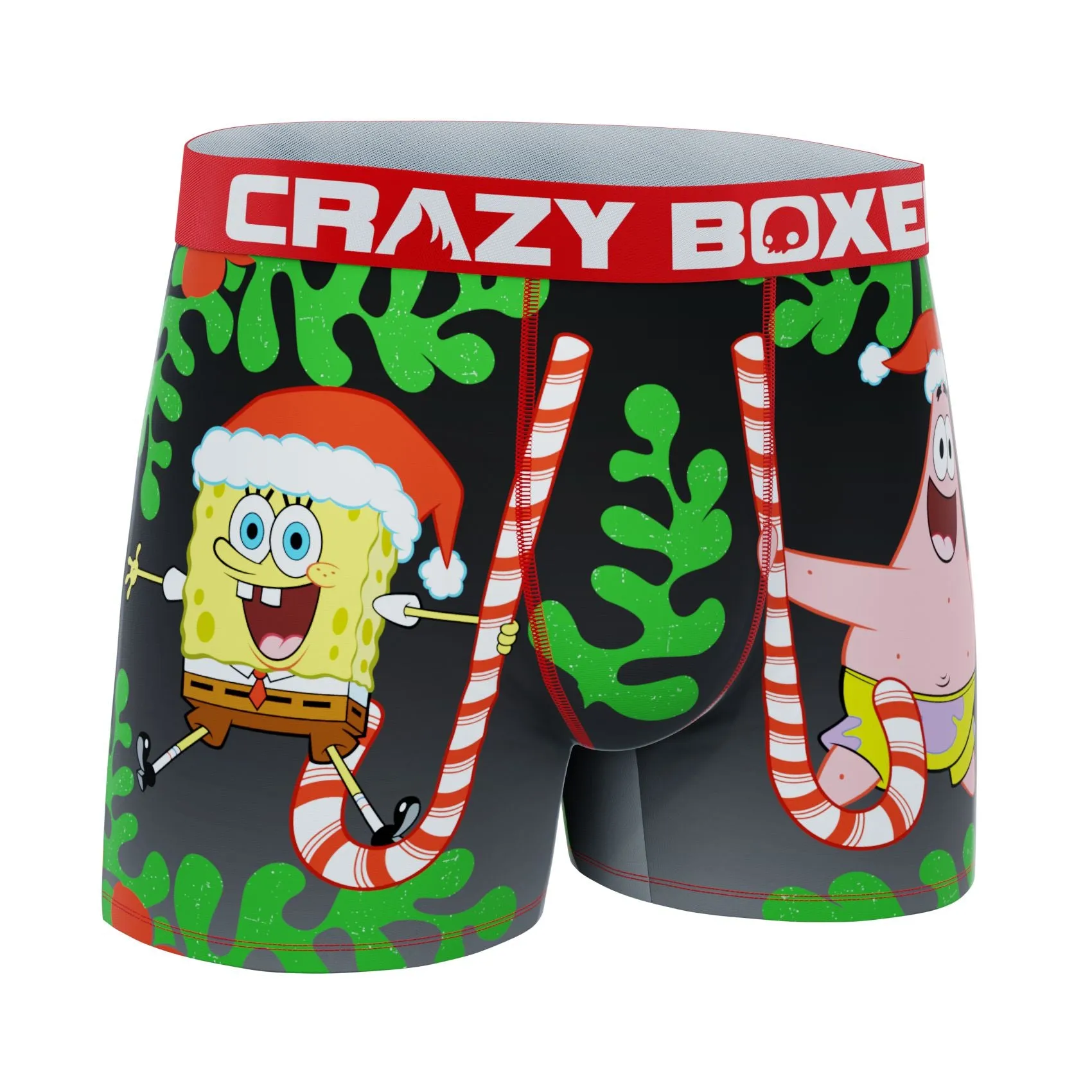 CRAZYBOXER SpongeBob Candy Canes Men's Boxer Briefs