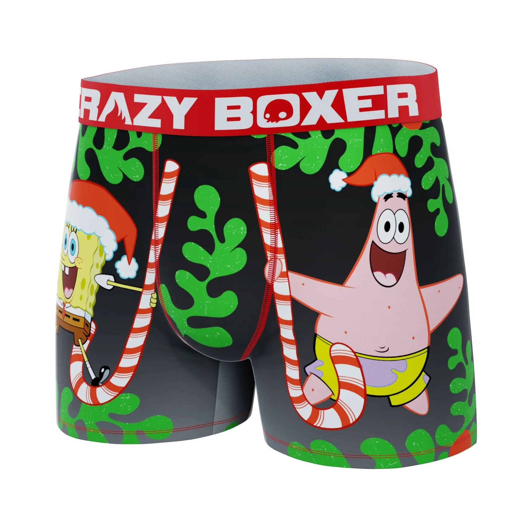 CRAZYBOXER SpongeBob Candy Canes Men's Boxer Briefs