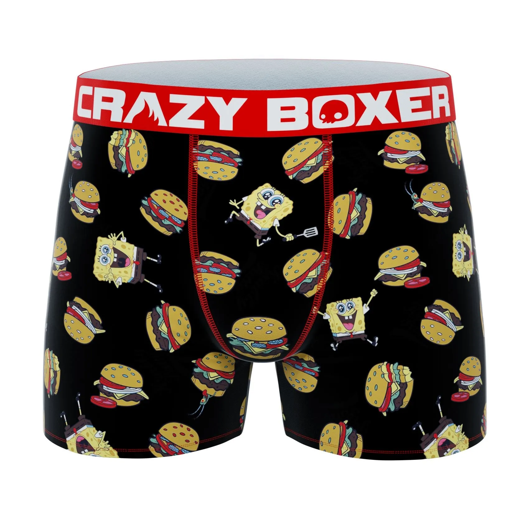 CRAZYBOXER Spongebob Food Chain Men's Boxer Briefs (3 pack)