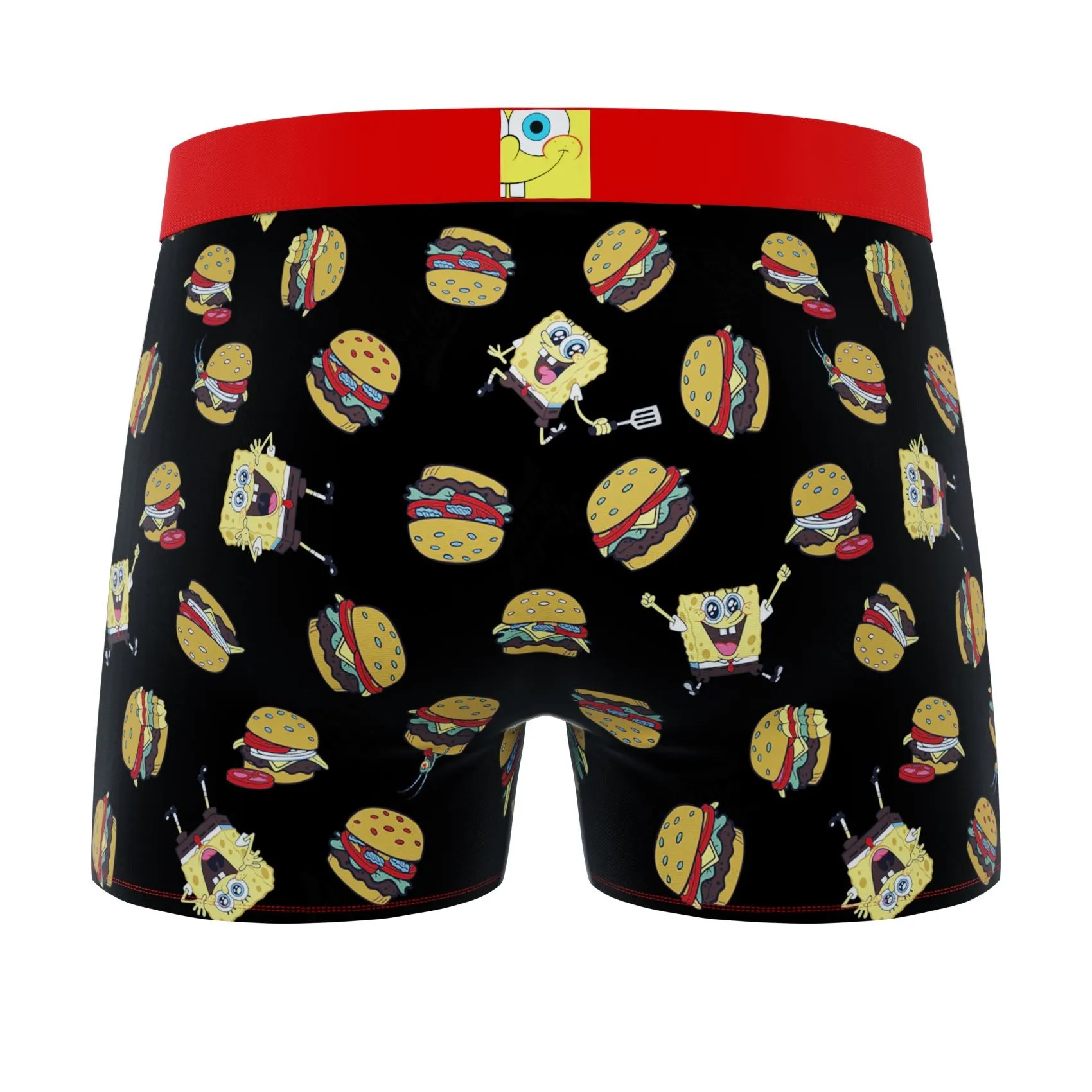 CRAZYBOXER Spongebob Food Chain Men's Boxer Briefs (3 pack)