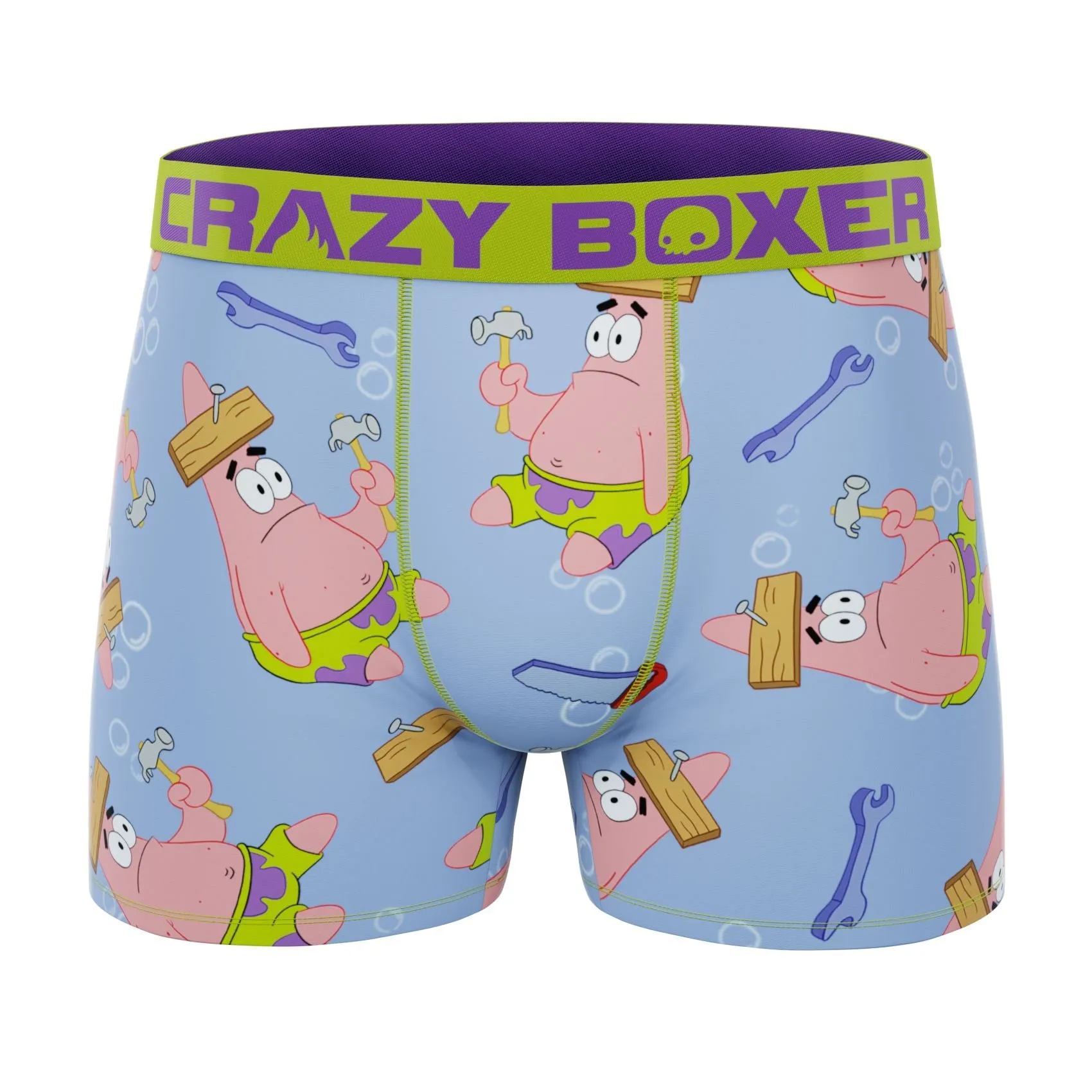 CRAZYBOXER Spongebob Food Chain Men's Boxer Briefs (3 pack)