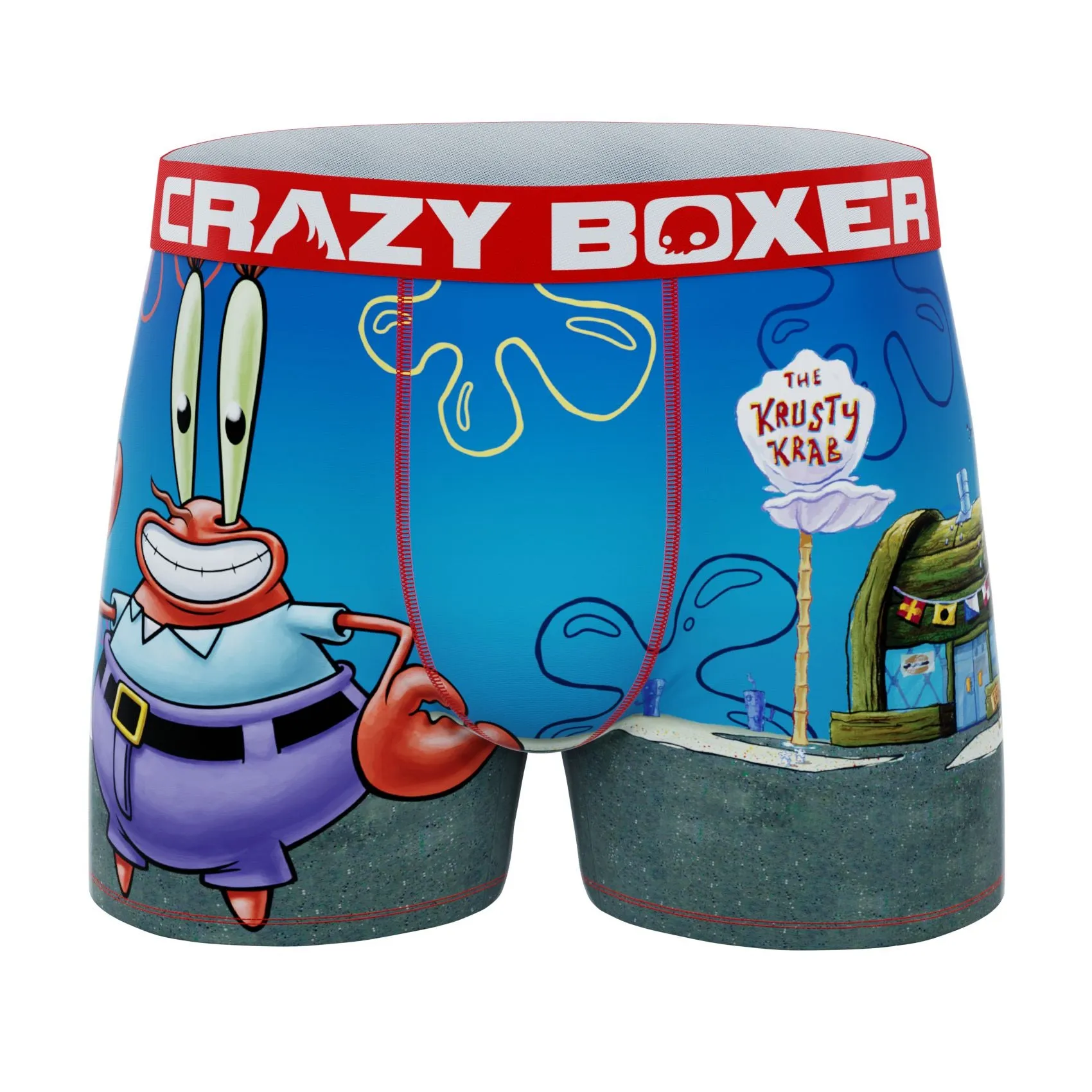 CRAZYBOXER Spongebob Krabs Men's Boxer Briefs (2 Pack)