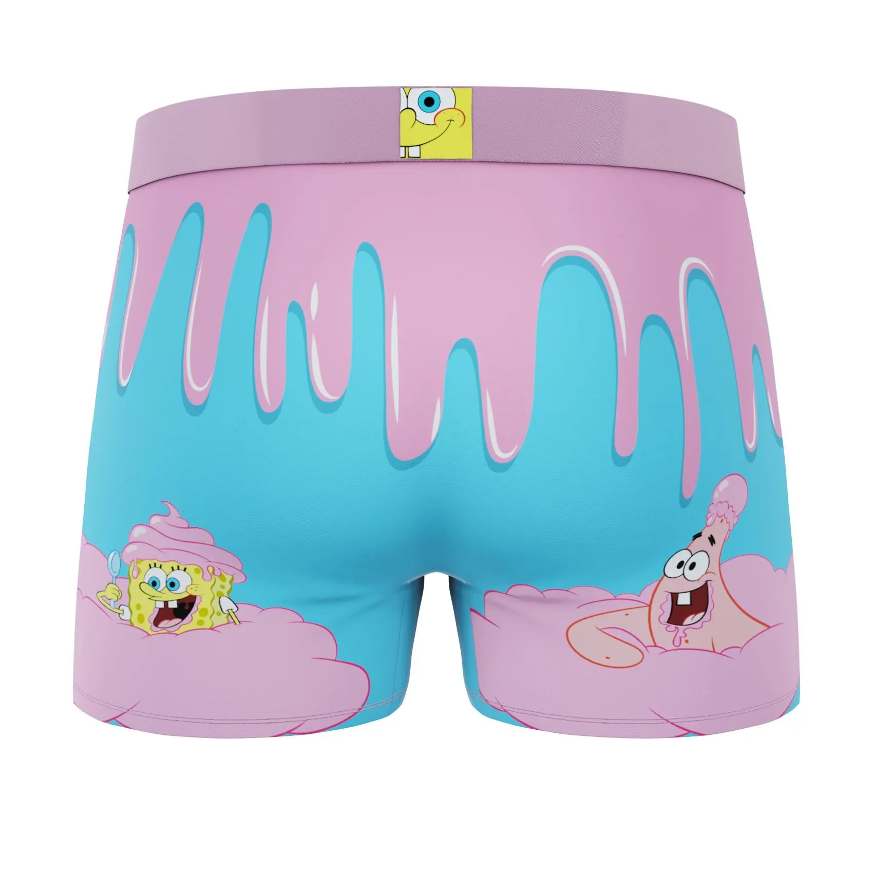 CRAZYBOXER SpongeBob Pinky Ice Cream Men's Boxer Briefs (Creative Packaging)