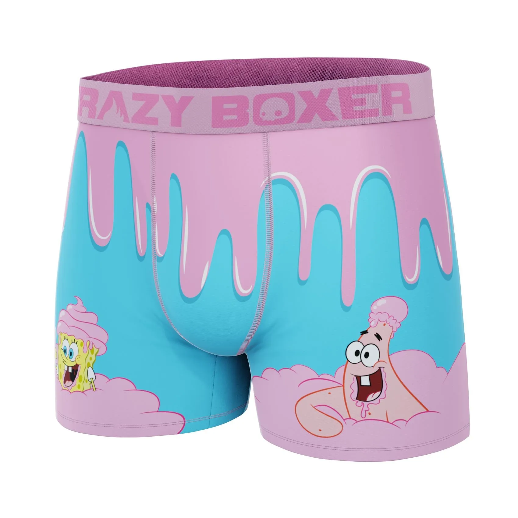 CRAZYBOXER SpongeBob Pinky Ice Cream Men's Boxer Briefs (Creative Packaging)