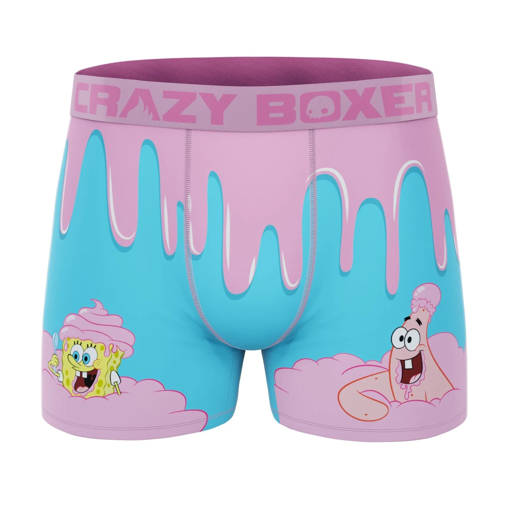 CRAZYBOXER SpongeBob Pinky Ice Cream Men's Boxer Briefs (Creative Packaging)