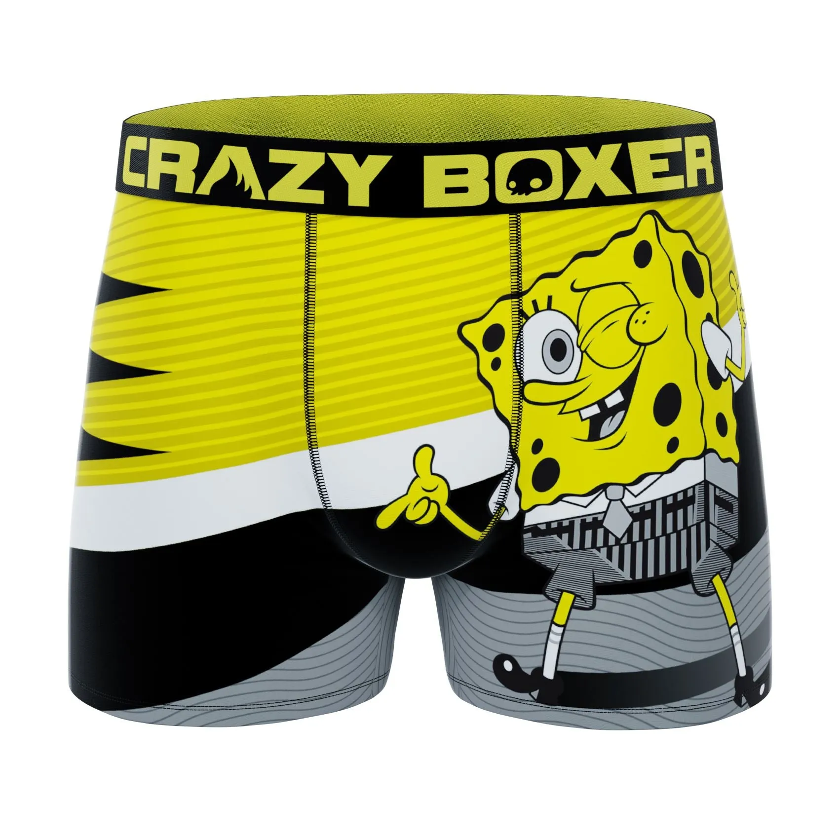 CRAZYBOXER SpongeBob Yellow Men's Boxer Briefs (Pack 5)