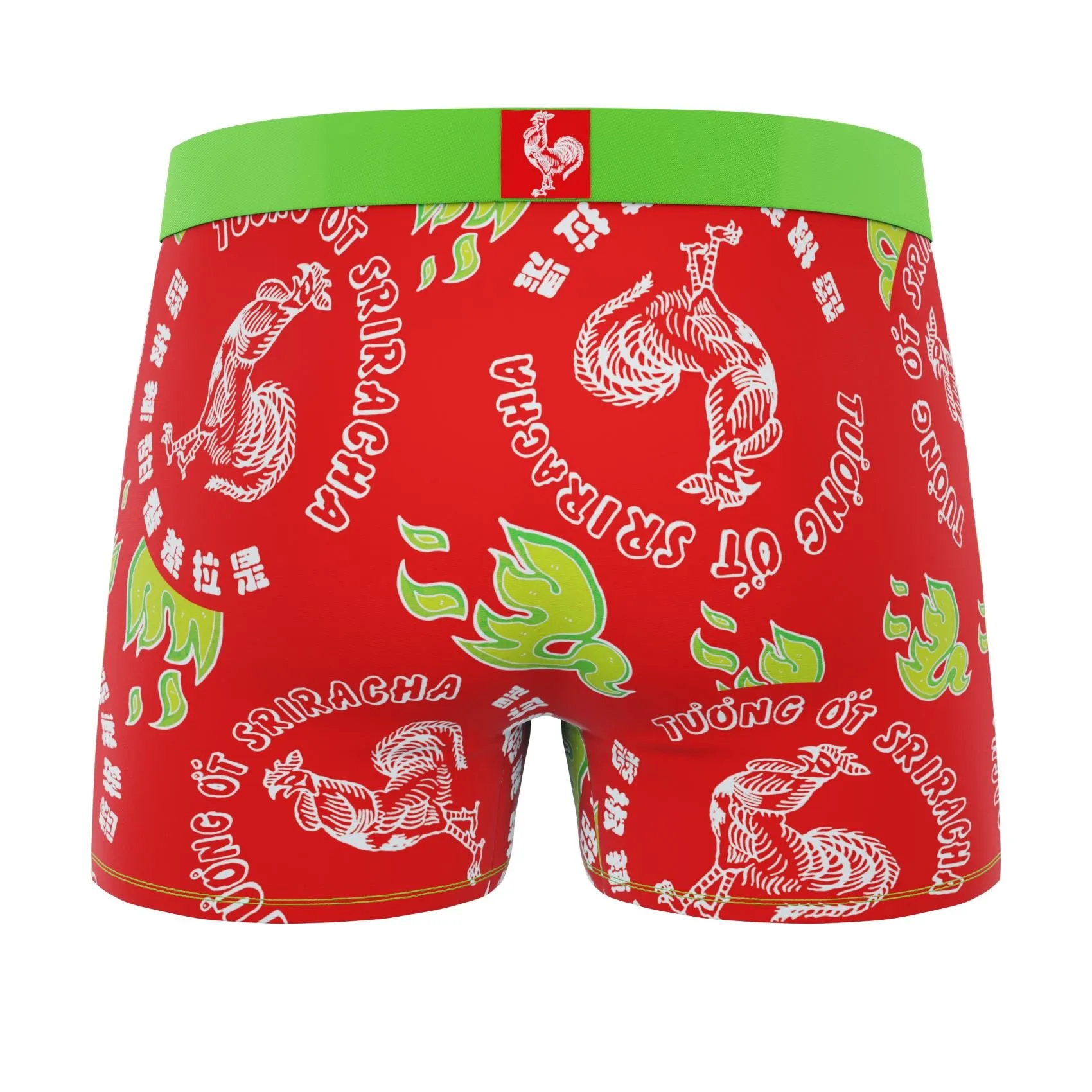 CRAZYBOXER Sriracha Rooster Men's Boxer Briefs (2 pack)