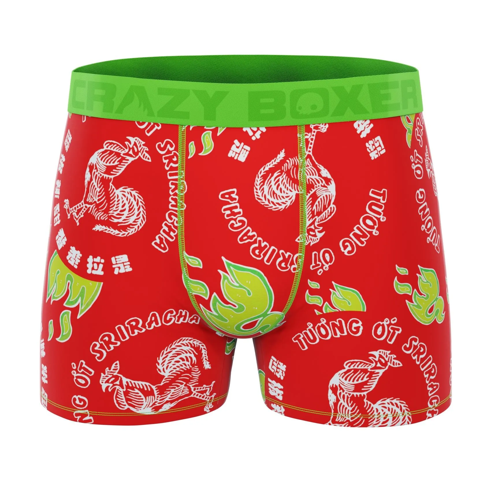 CRAZYBOXER Sriracha Rooster Men's Boxer Briefs (2 pack)