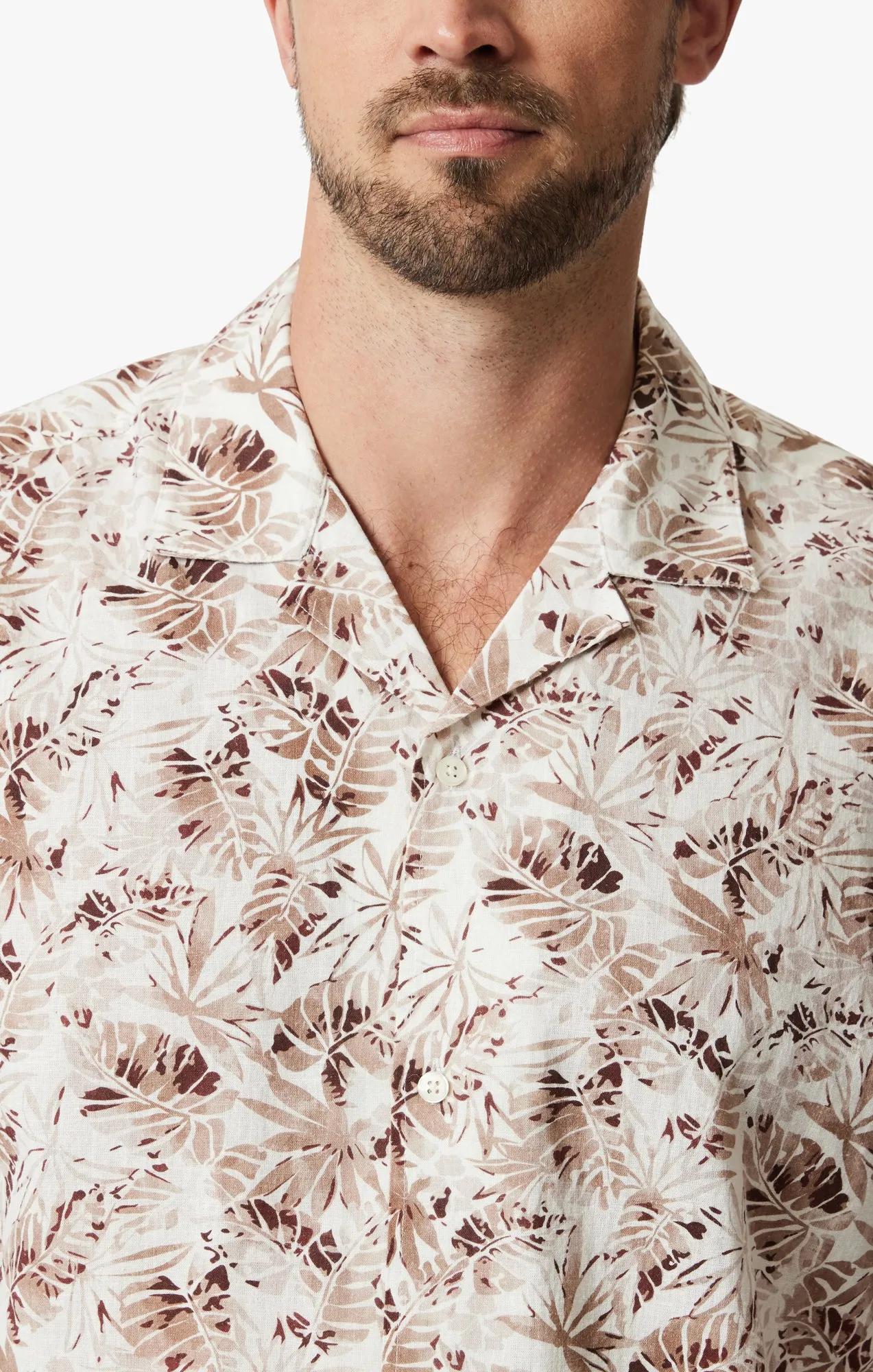 Desert Short Sleeve Shirt In Ecru