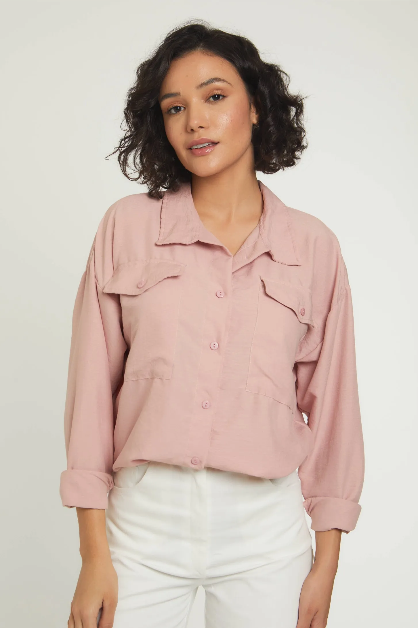 EASE ADJUSTABLE SHIRT - BLUSH