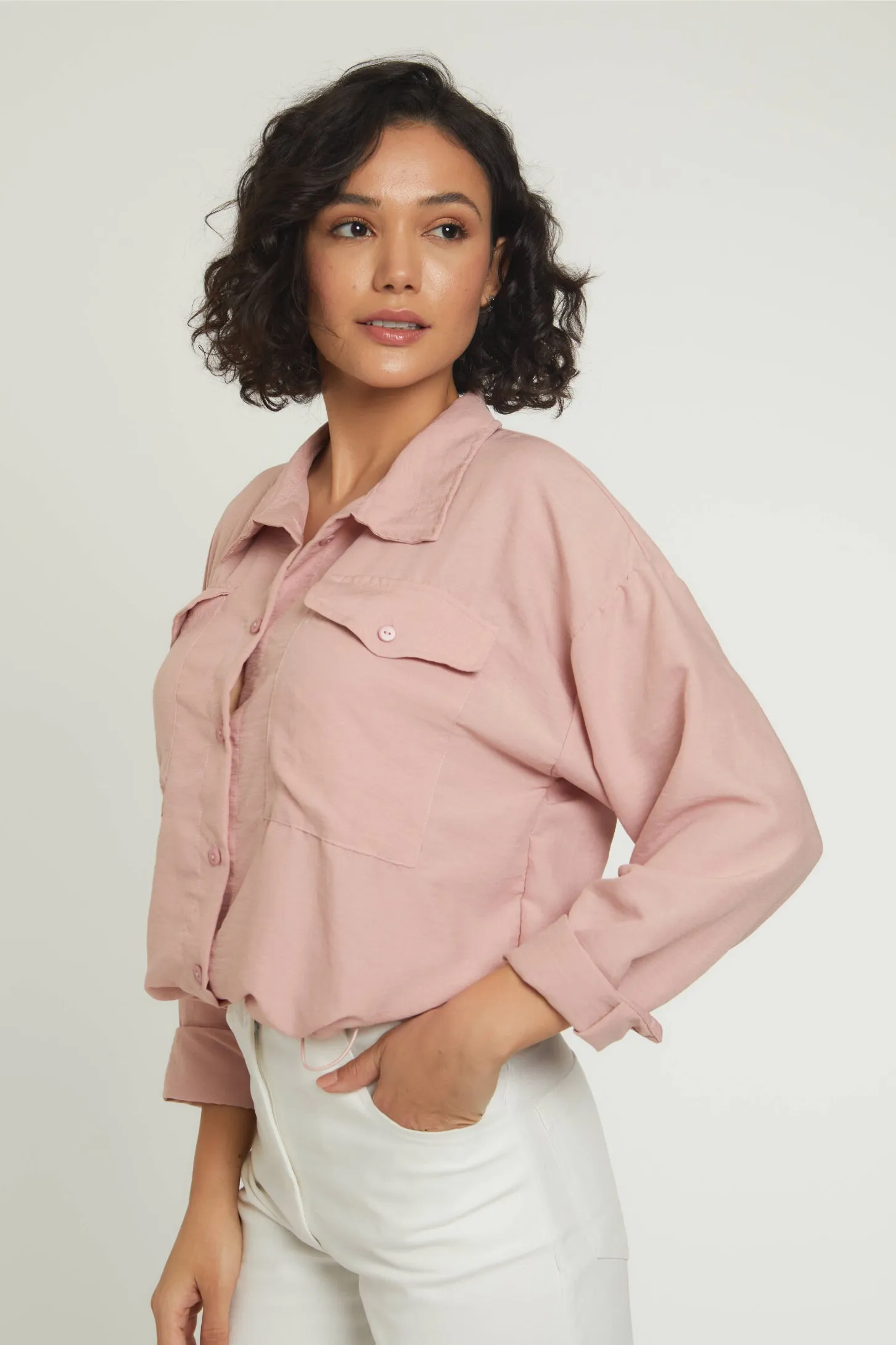EASE ADJUSTABLE SHIRT - BLUSH
