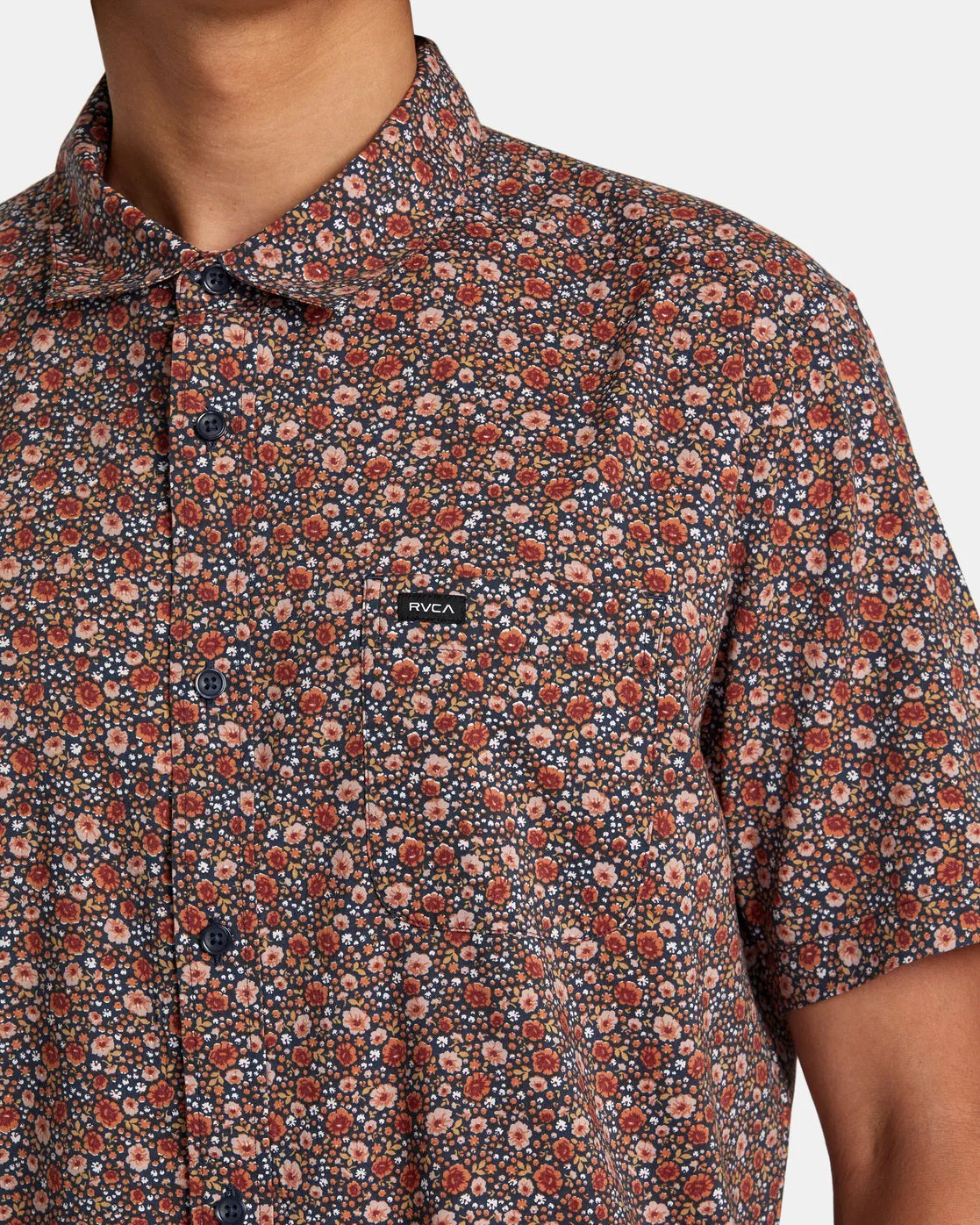English Roses Short Sleeve Shirt - Moody Blue