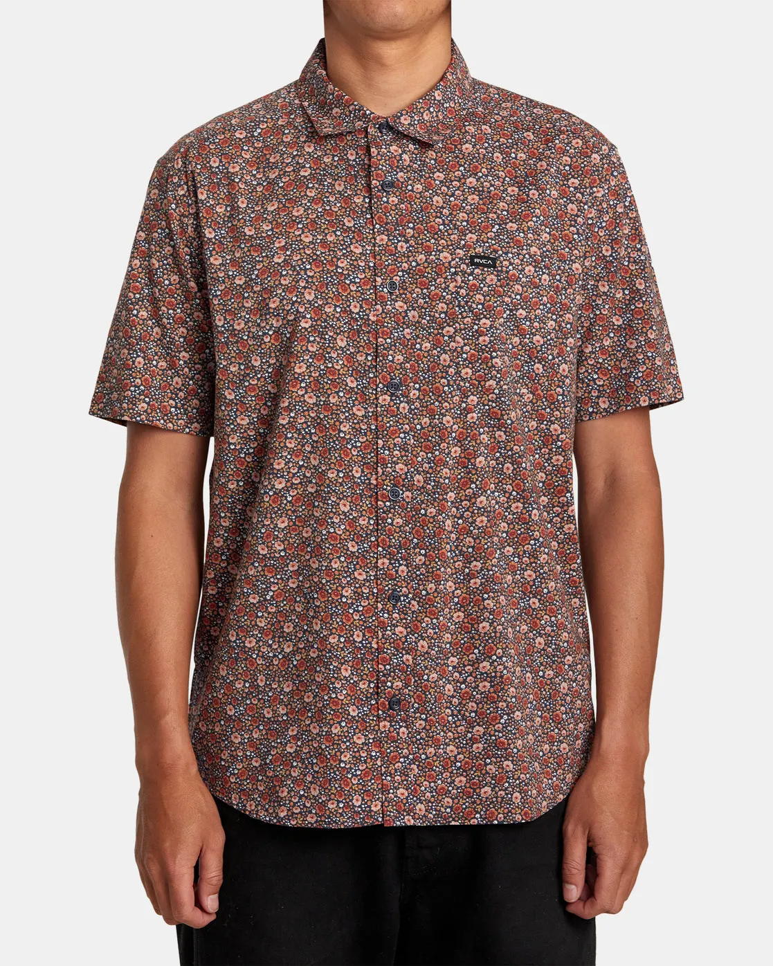English Roses Short Sleeve Shirt - Moody Blue
