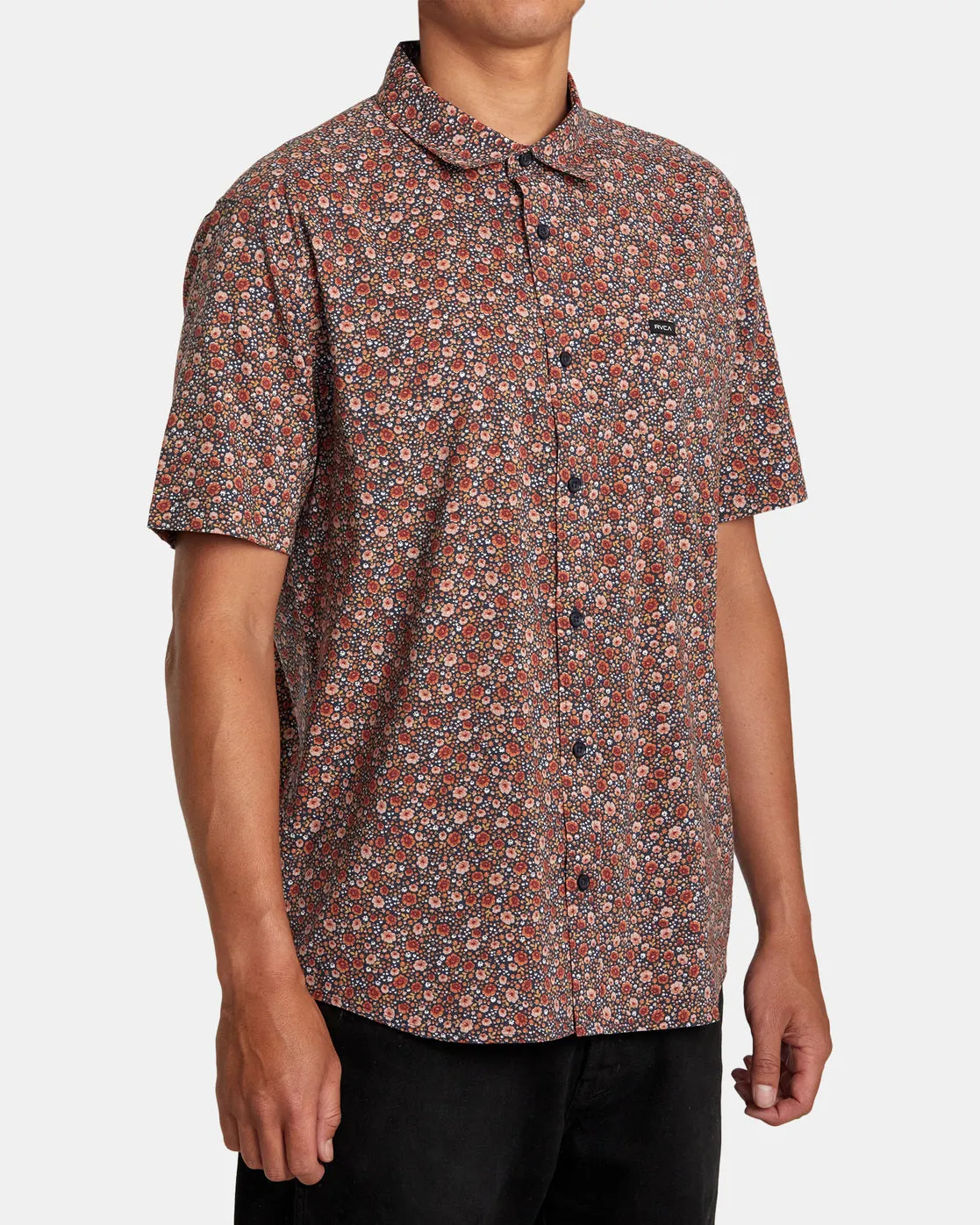 English Roses Short Sleeve Shirt - Moody Blue