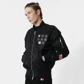 Entree LS Militeddy MA-1 Black Flight Bomber Jacket