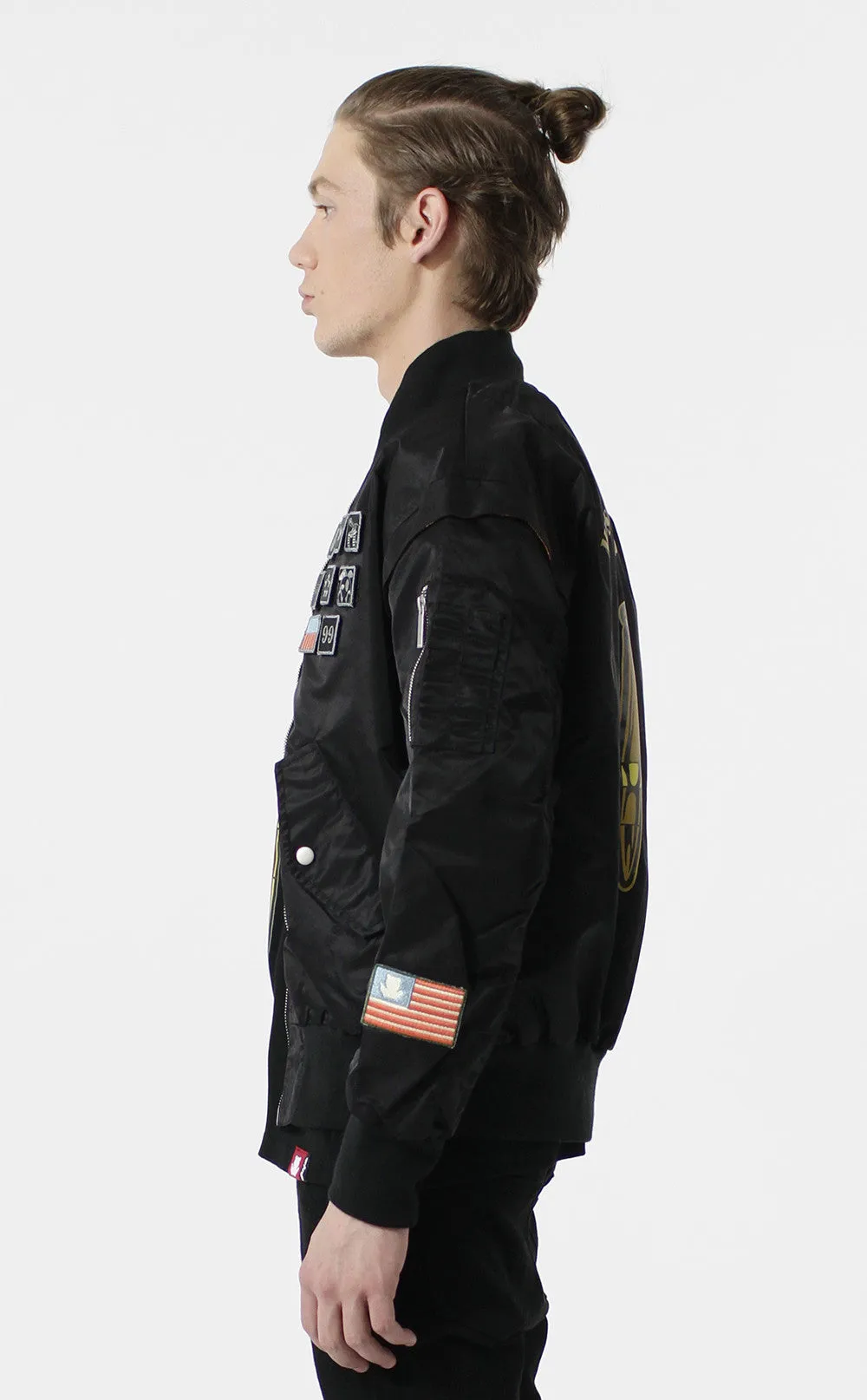 Entree LS Militeddy MA-1 Black Flight Bomber Jacket