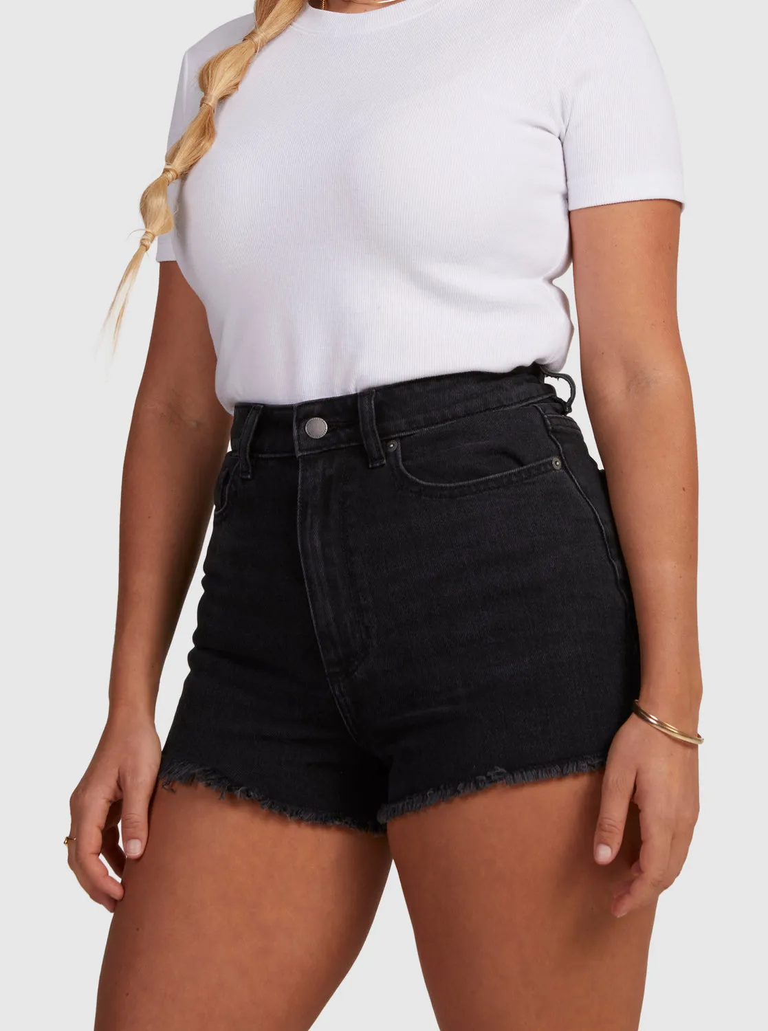 Eva Denim Shorts - Anthracite