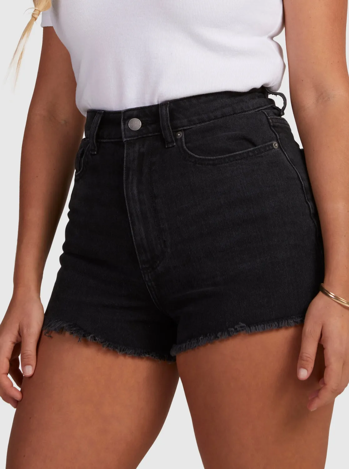 Eva Denim Shorts - Anthracite