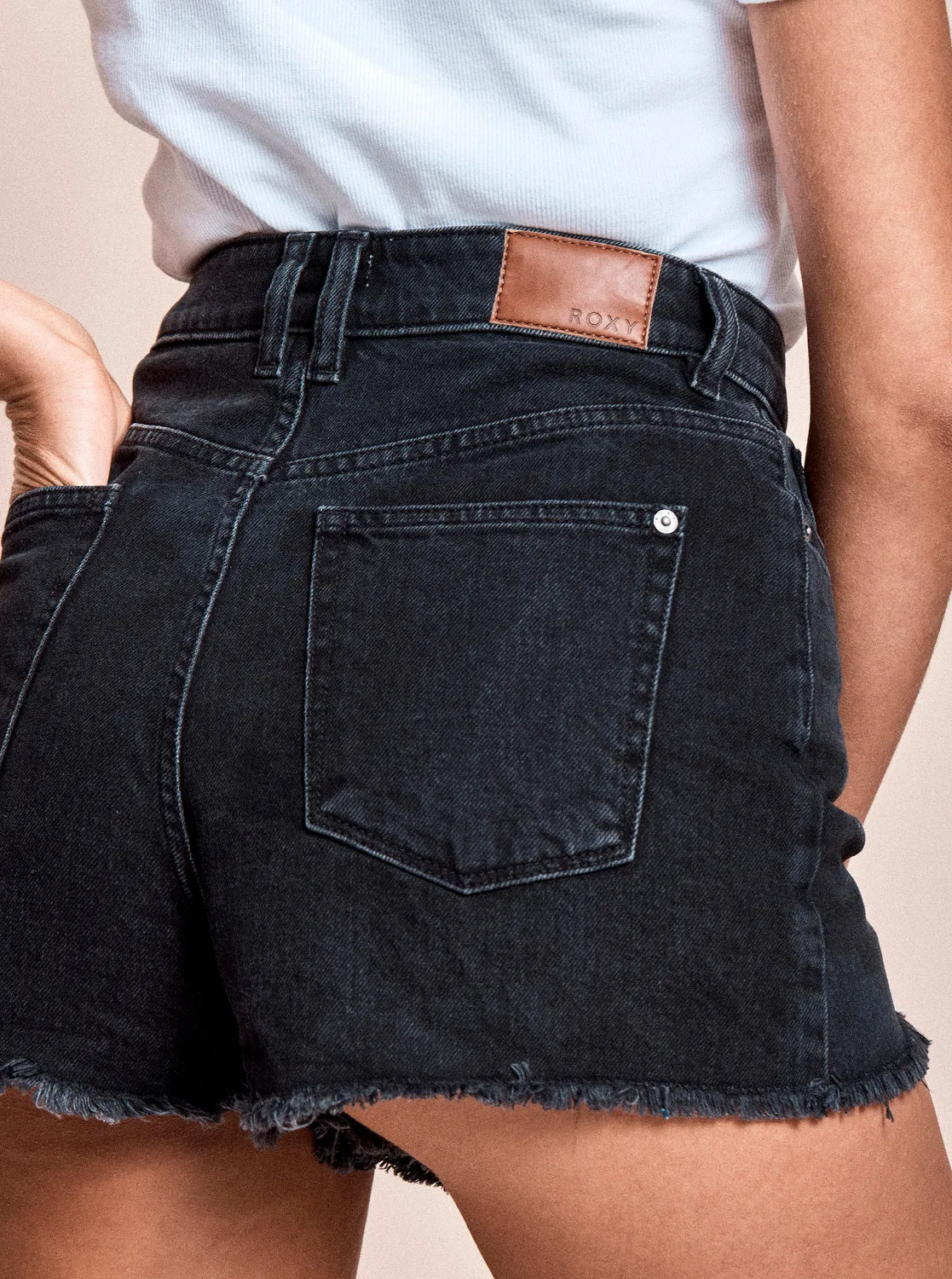 Eva Denim Shorts - Anthracite