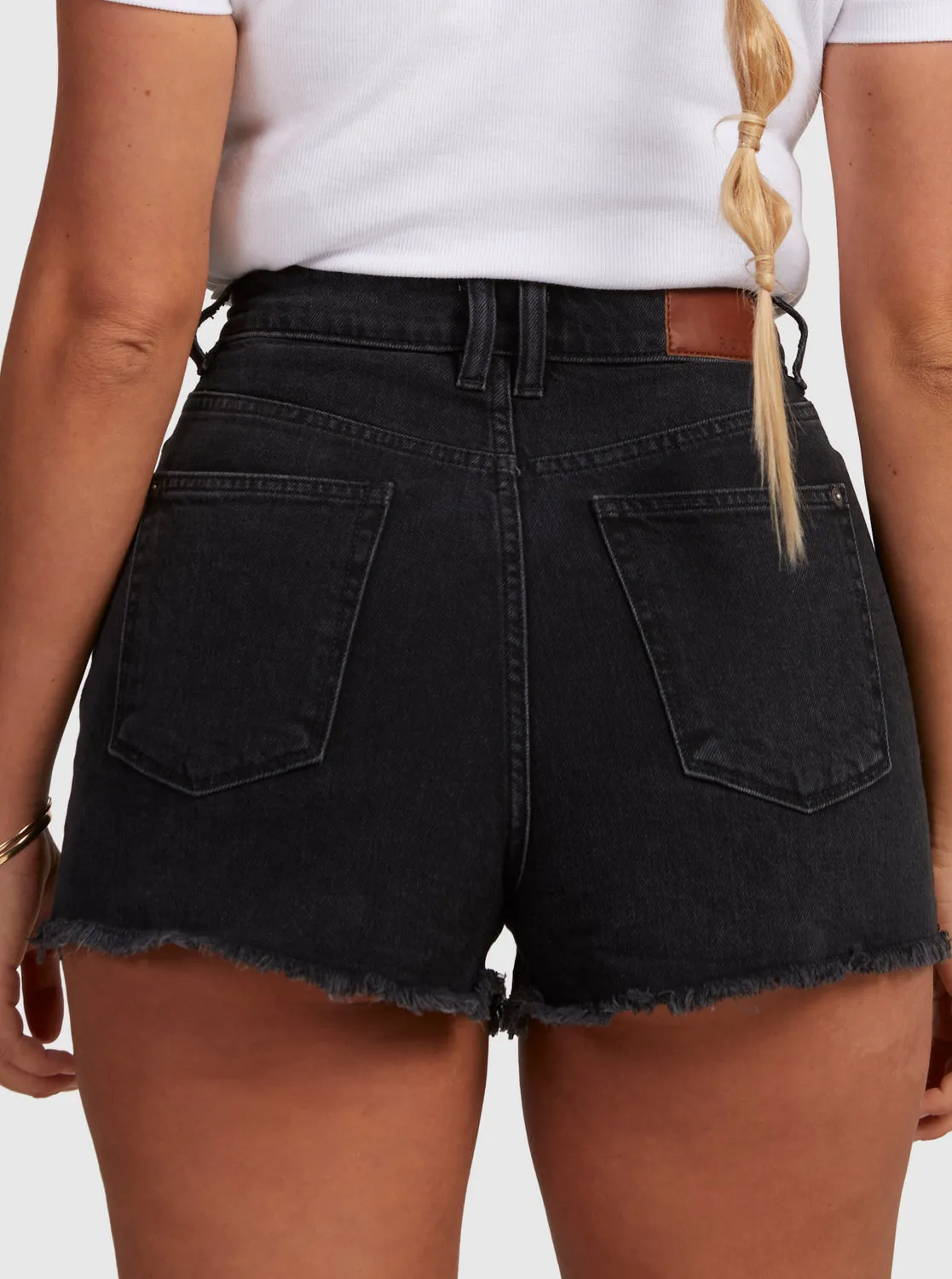 Eva Denim Shorts - Anthracite