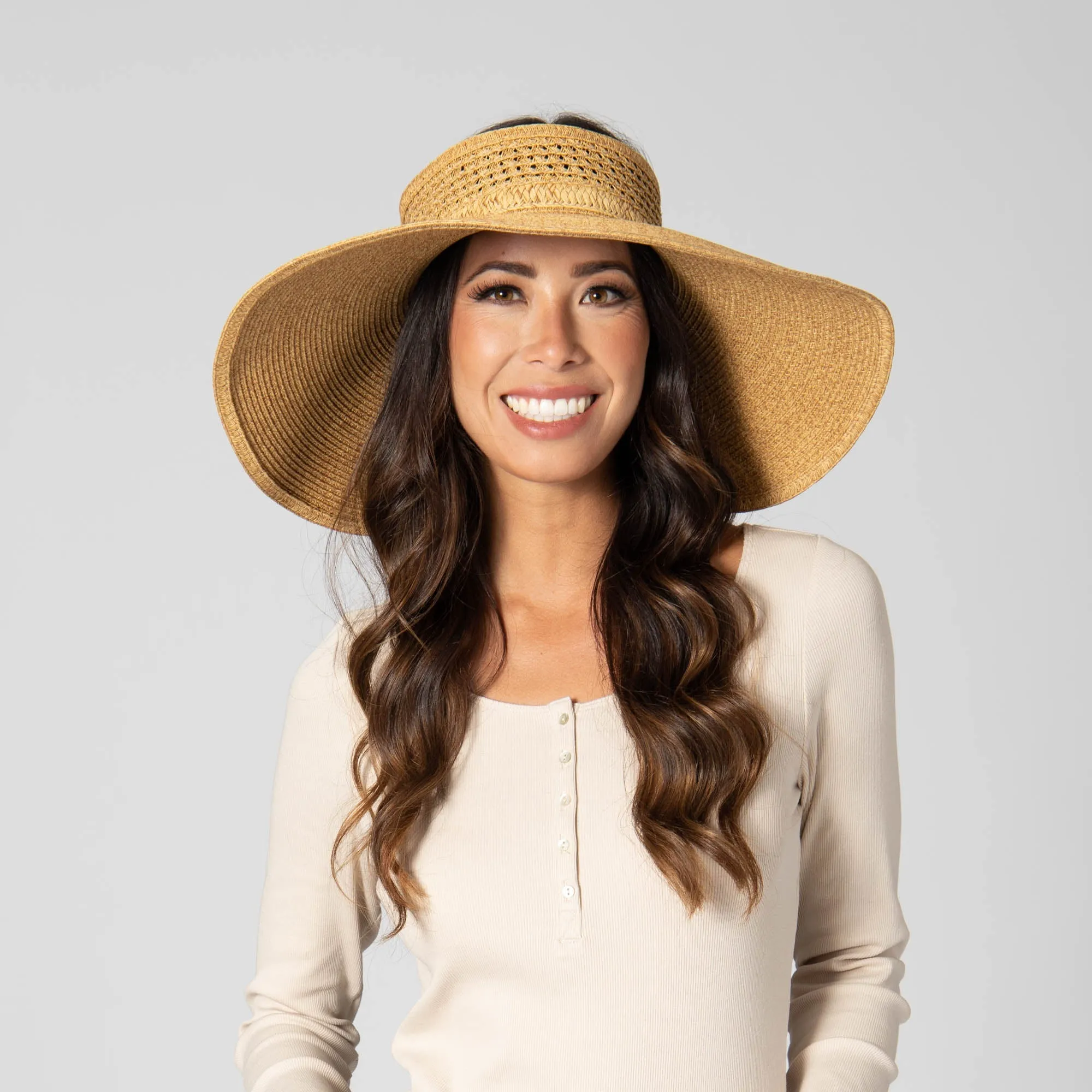Everyday Full Coverage - Wide Brim Roll Up Visor