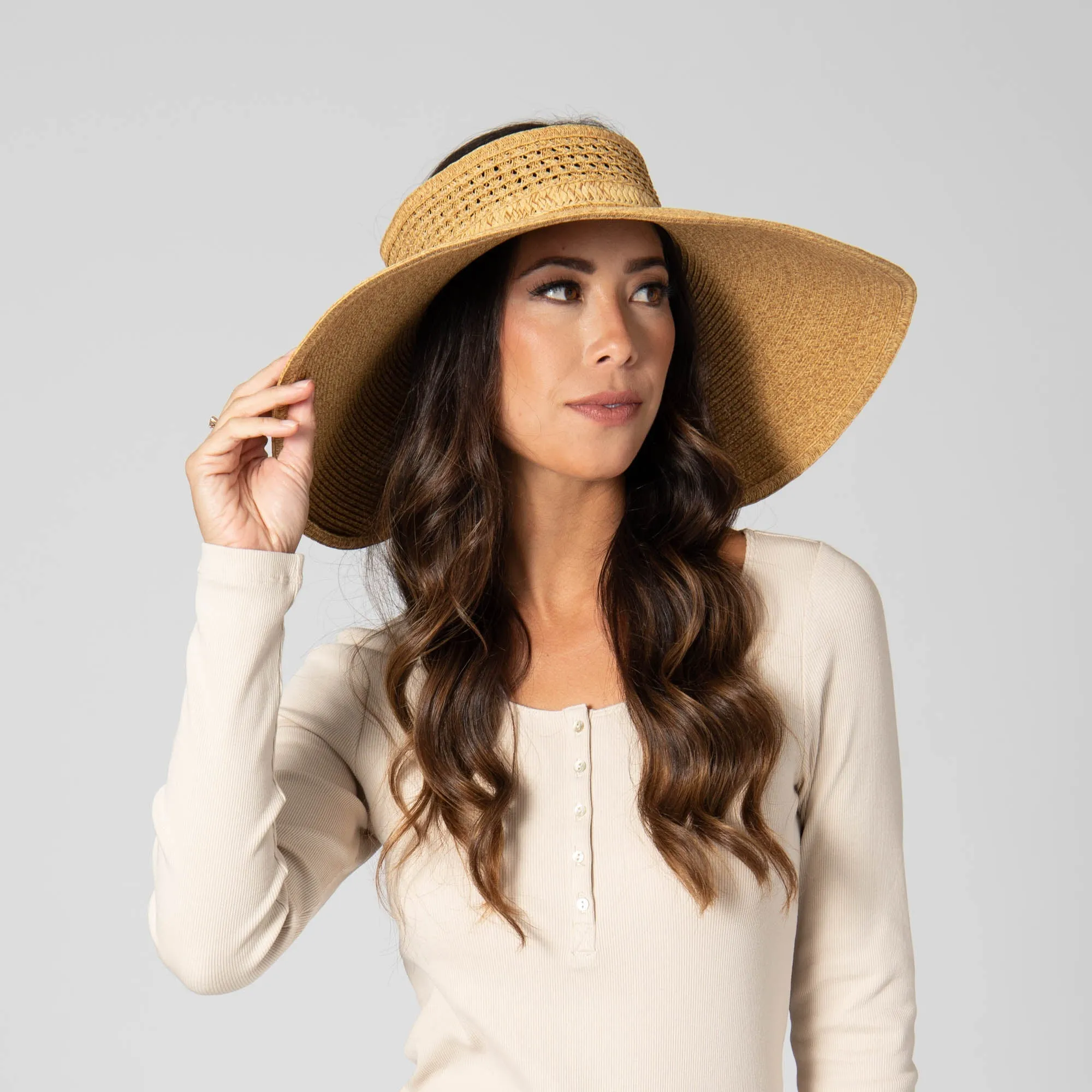 Everyday Full Coverage - Wide Brim Roll Up Visor