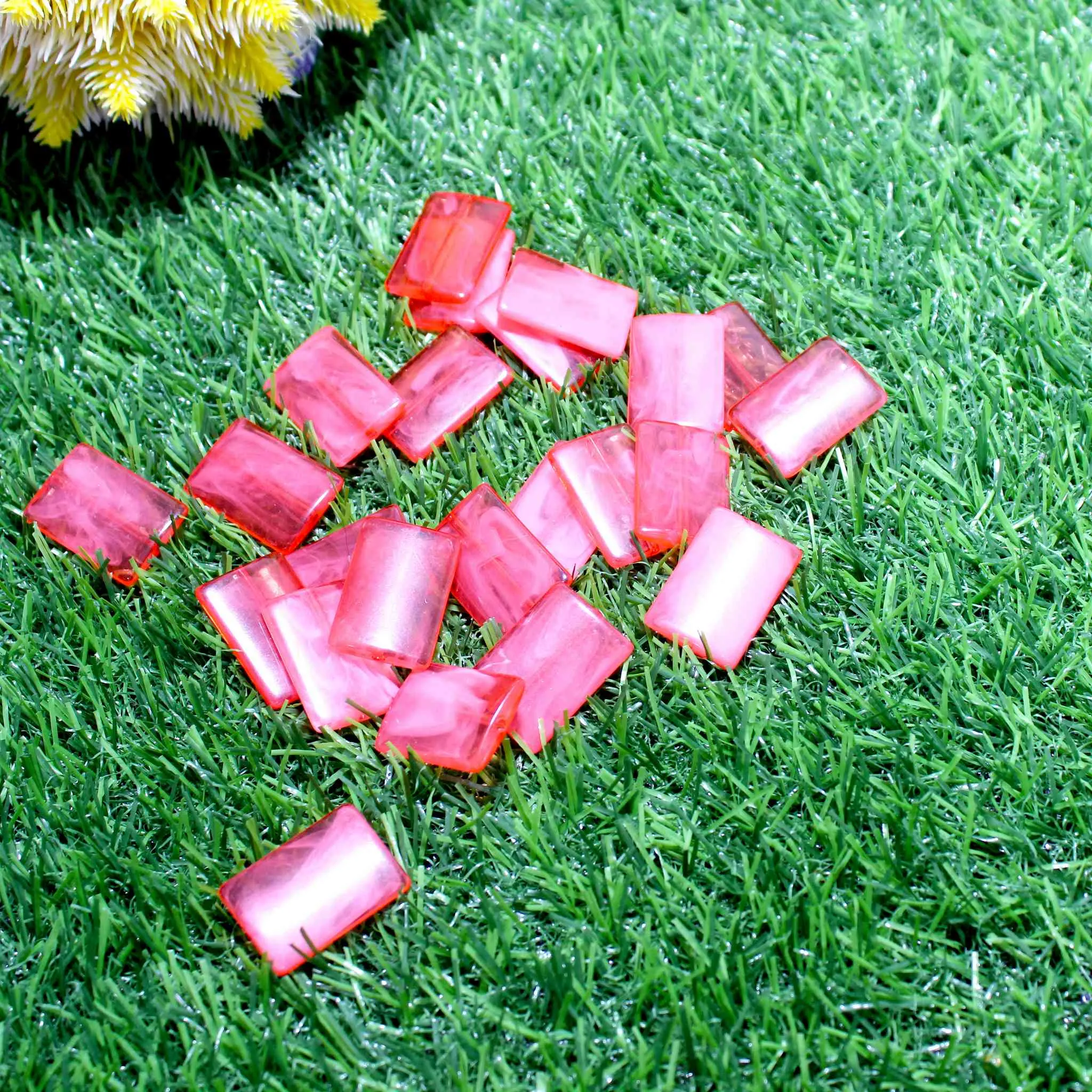 Flat Base Crystal Resin Blocks Motif for DIY Craft Trousseau Packing or Decoration - 12404