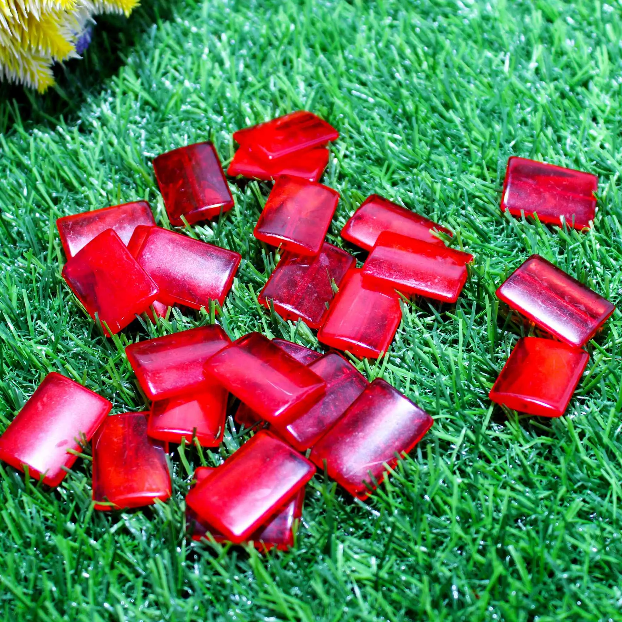 Flat Base Crystal Resin Blocks Motif for DIY Craft Trousseau Packing or Decoration - 12404