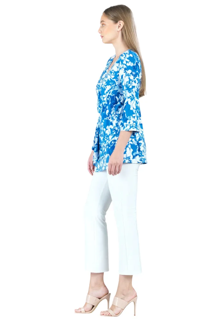 Floral Blossom Side Gathered Drape Hem Tunic