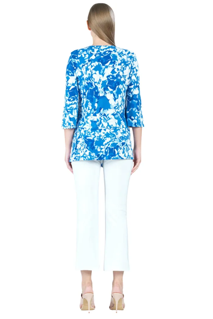 Floral Blossom Side Gathered Drape Hem Tunic
