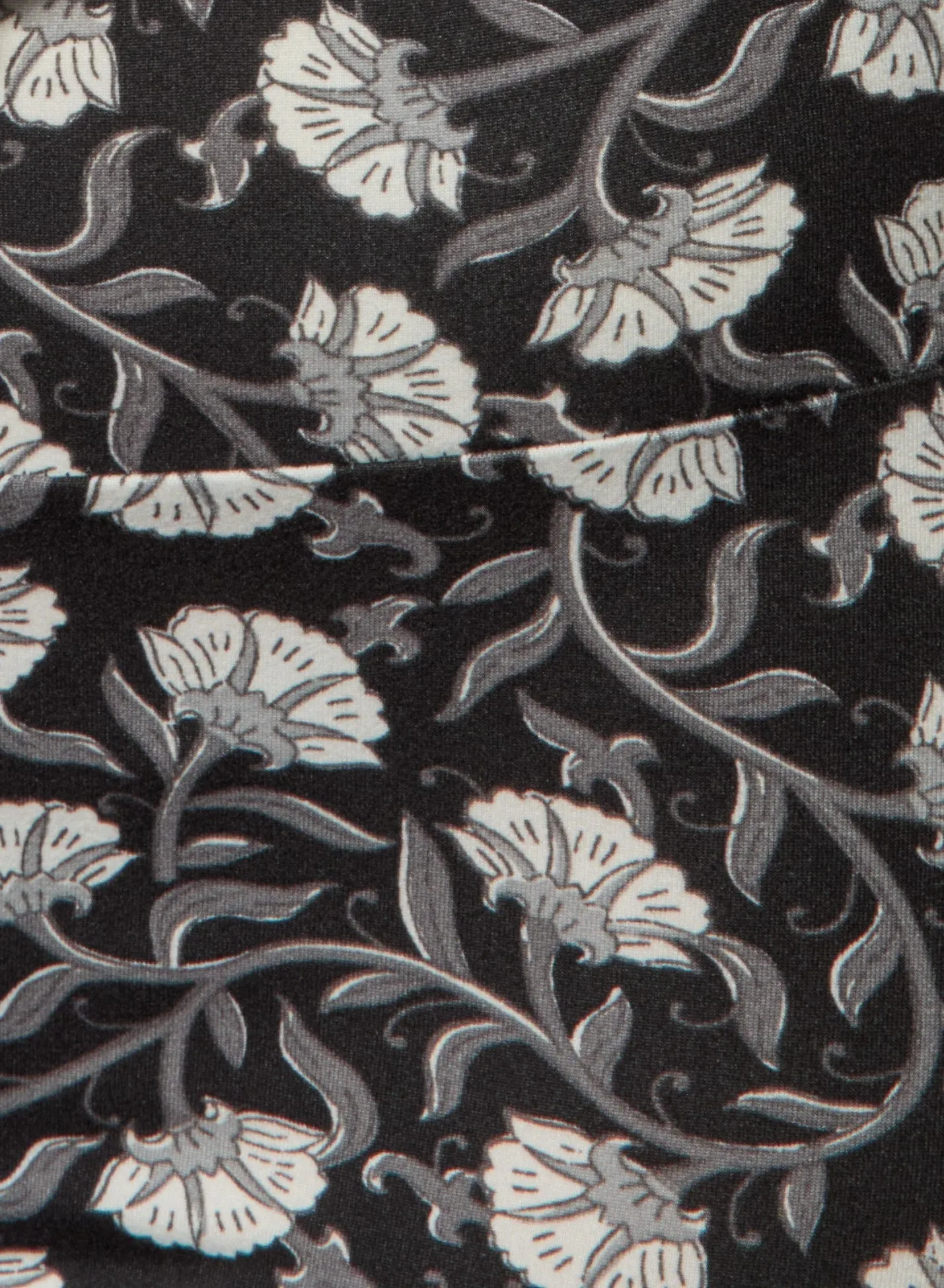 High Waist Soft Brushed Wide Flare Pants - Black, White Floral