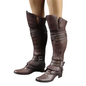 HiPlay ASTOYS, Assassin's Creed Boots Shoes Brown Color For 12-inch Figure