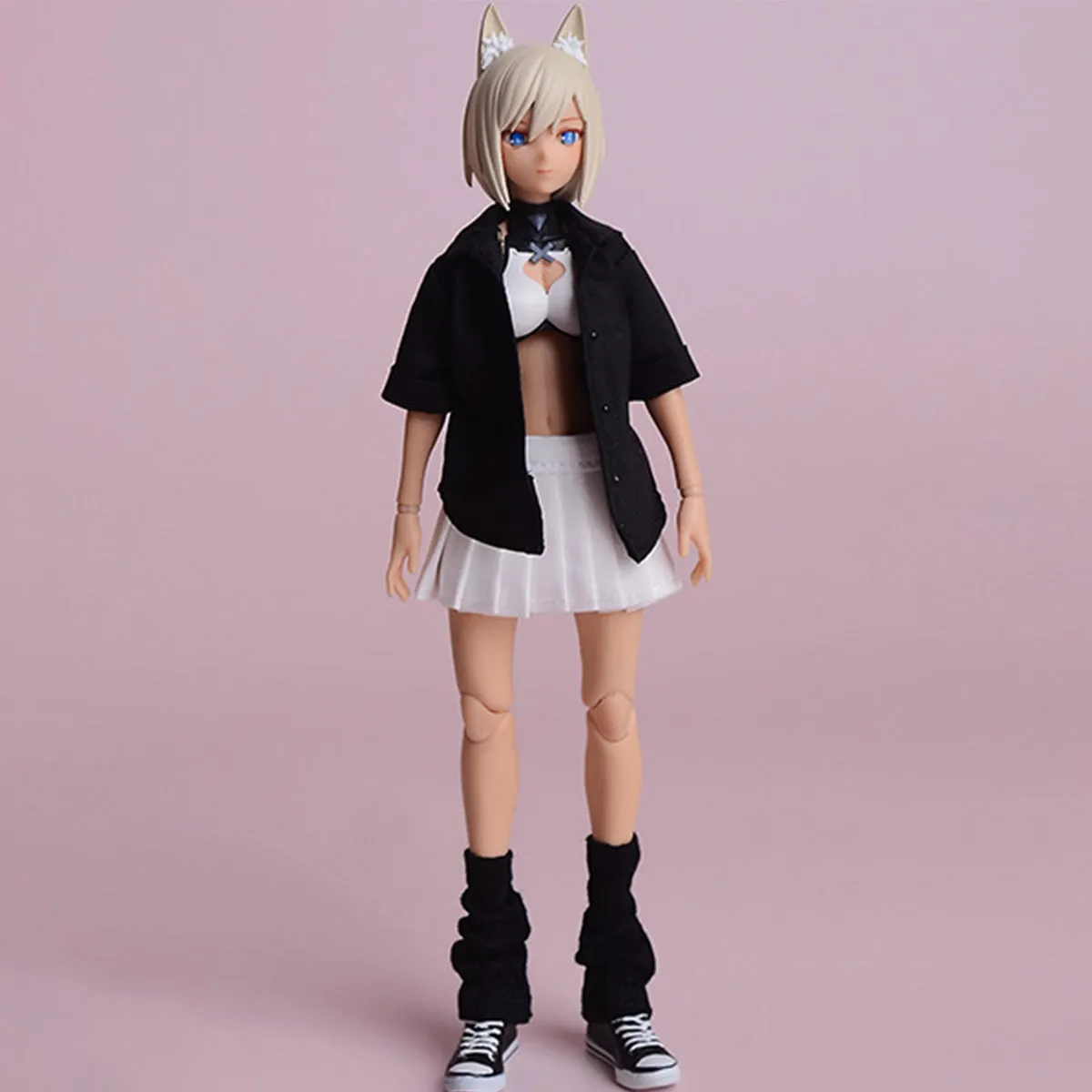 HiPlay ATStory, Machine Girl Shirt Black Color, Doll Clothes For 6-inches Figure